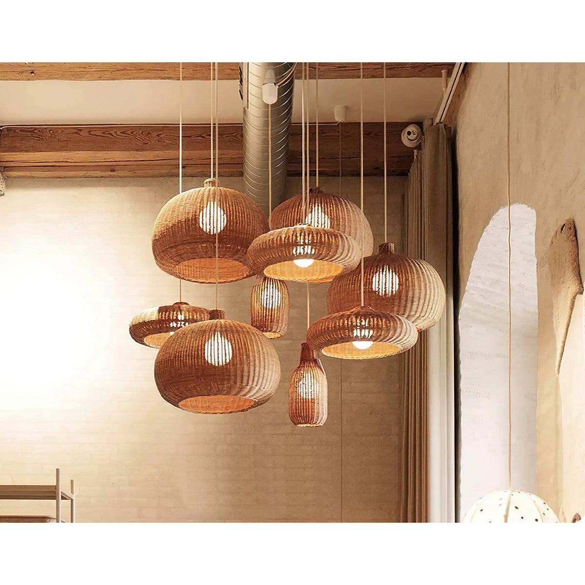 Socan Vintage Rattan Pendant Lamp