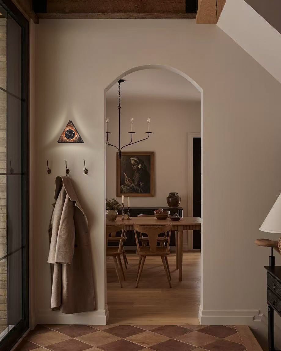 Pyramid Rustic Marble Wall Light