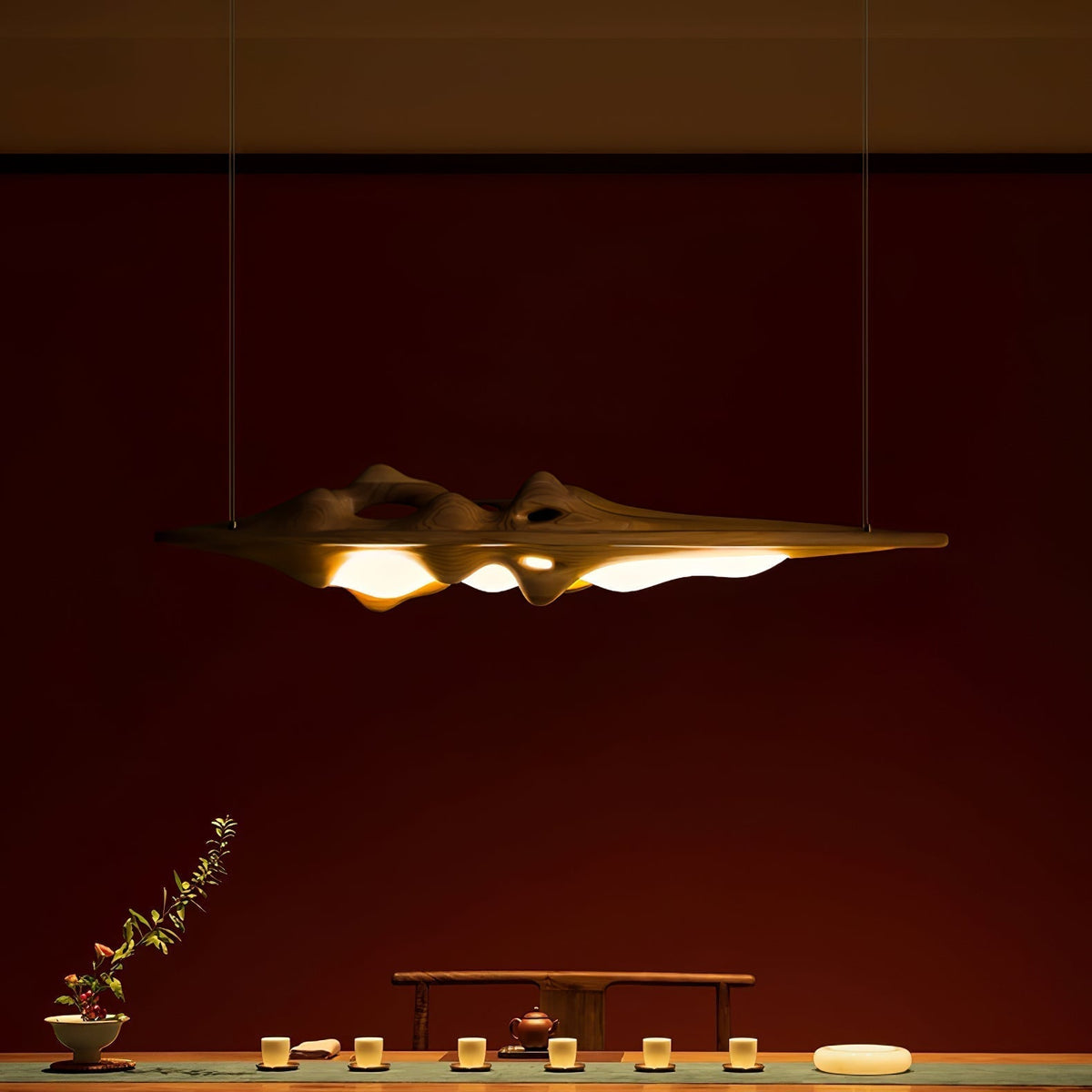 Ulsorira Topographic Wood Pendant Light