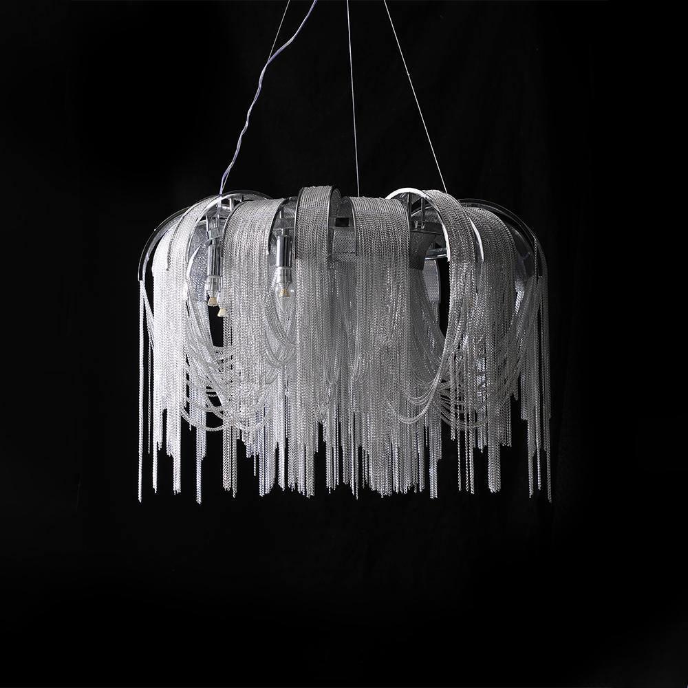 Tarien Chandelier Layered Chain Nickel Luxury
