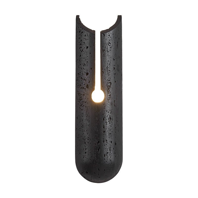 Elraeila Split Black Travertine Wall Light