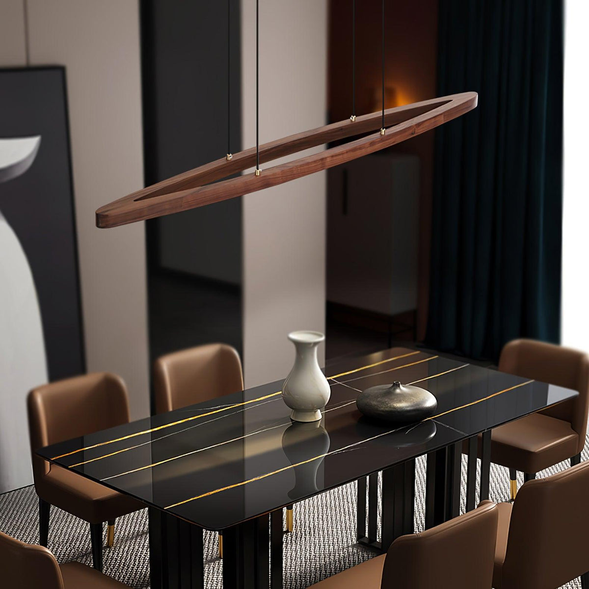 Hylan Wood Minimalist Pendant Lamp