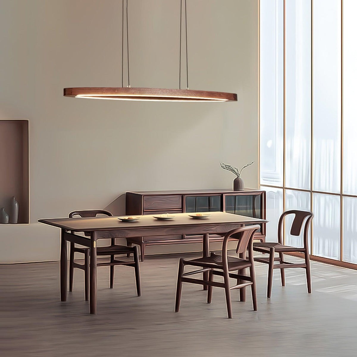 Hylan Wood Minimalist Pendant Lamp