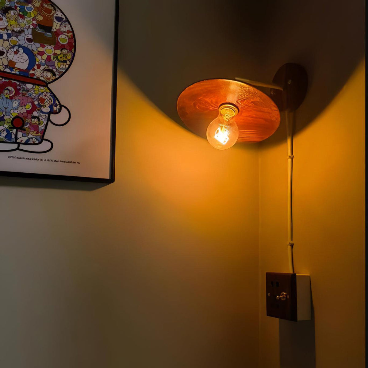 Auroelia Brass Rustic Wall Lamp
