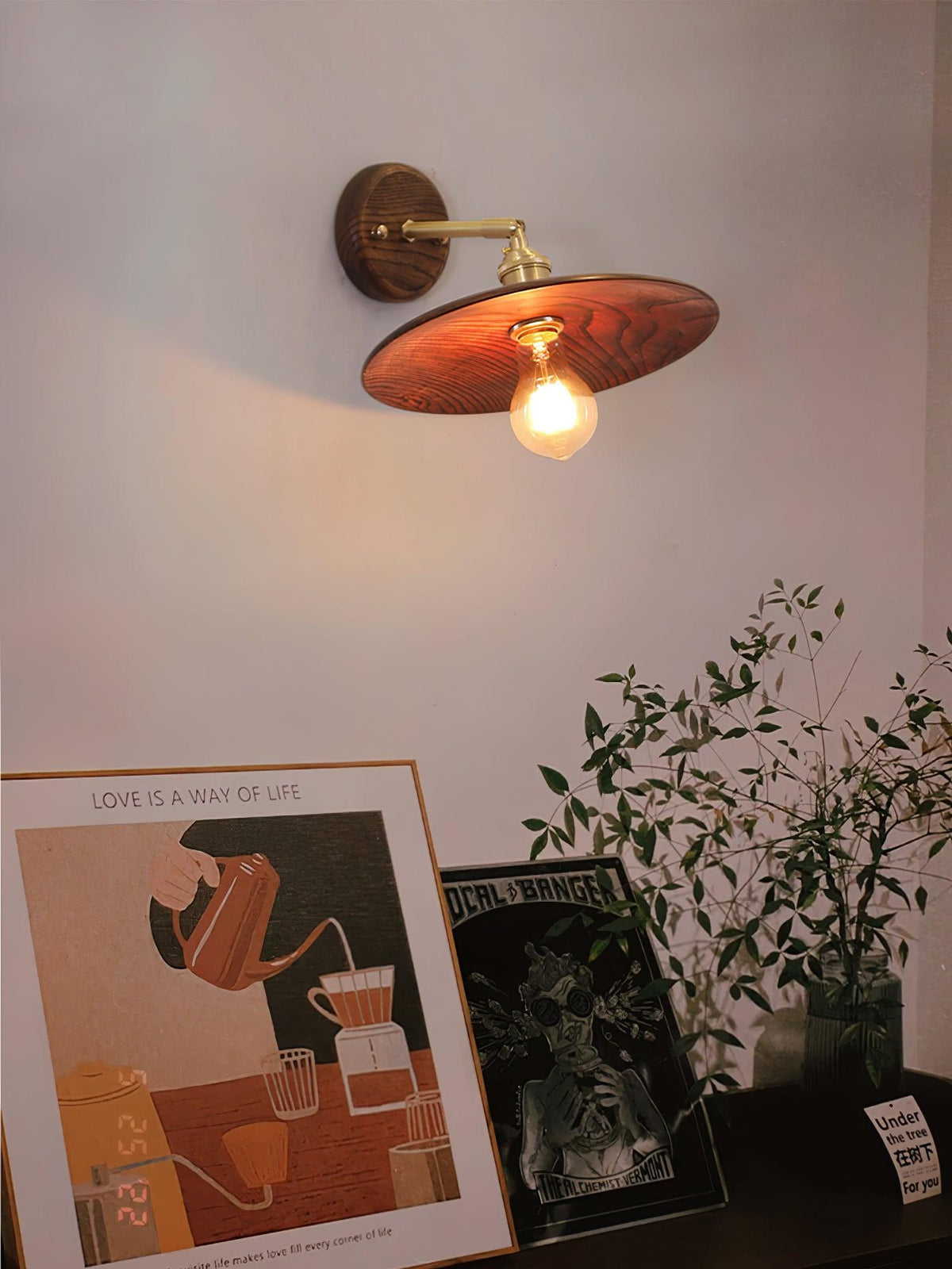 Auroelia Brass Rustic Wall Lamp