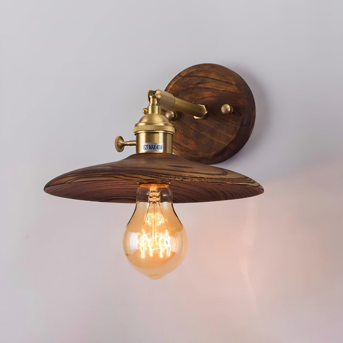 Auroelia Brass Rustic Wall Lamp