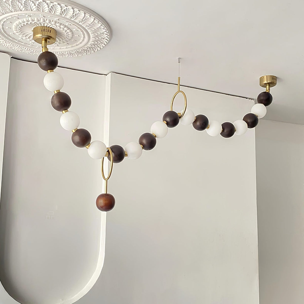 Aldisira Chandelier Walnut Bead Necklace