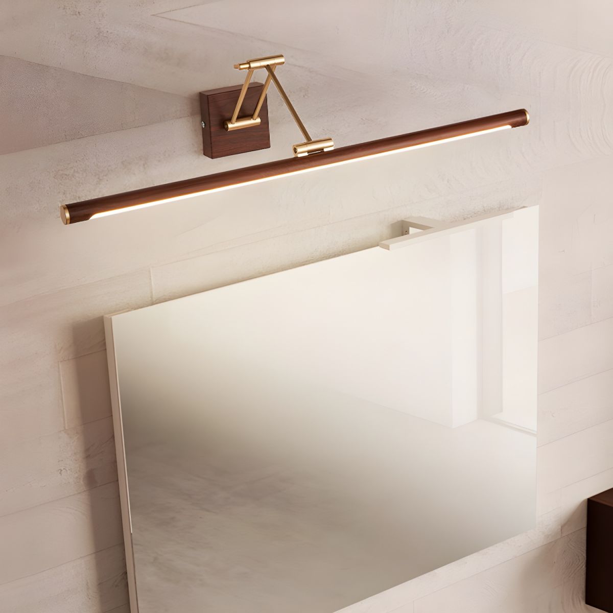 Elvoro Wall Light Walnut Color Linear Adjustable