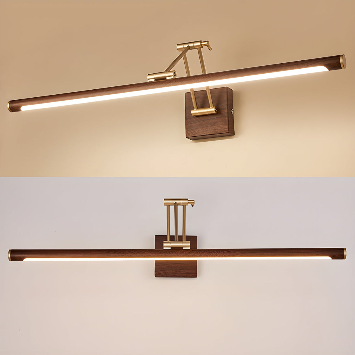 Elvoro Wall Light Walnut Color Linear Adjustable
