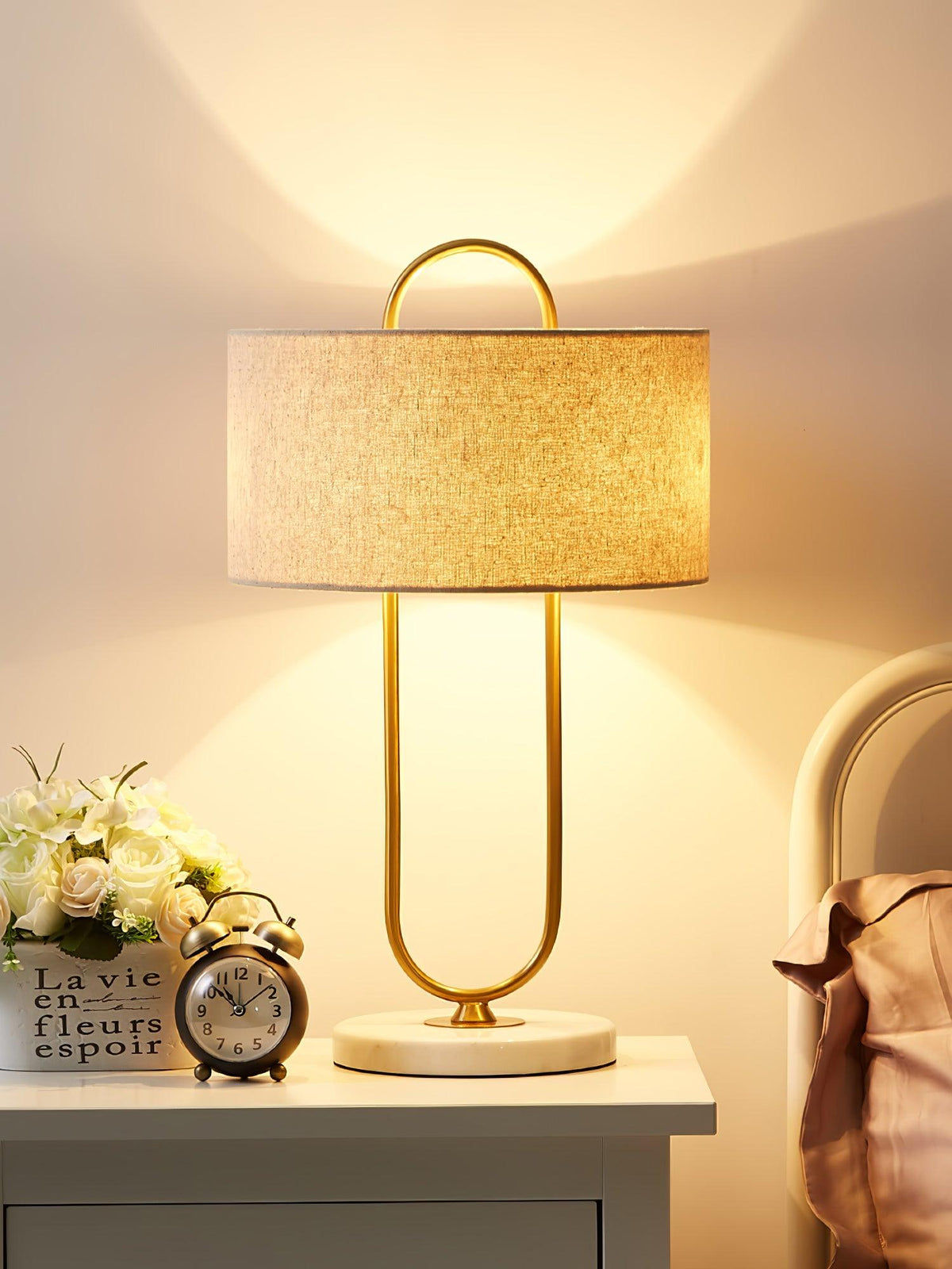 Ripj Marble Fabric Table Lamp