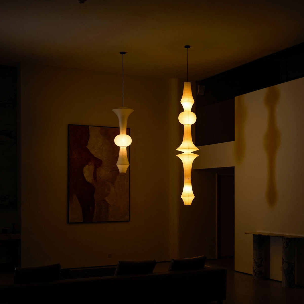 Isalo Washi Paper E Pendant Light