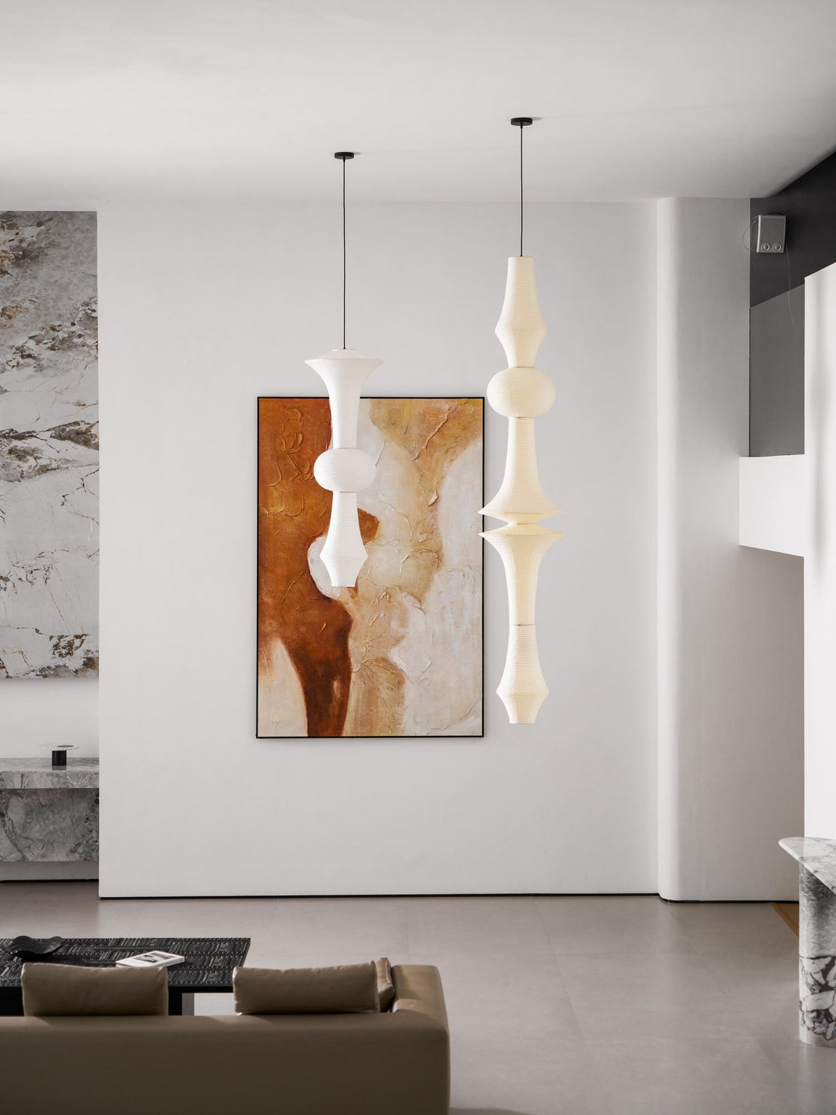 Isalo Washi Paper E Pendant Light