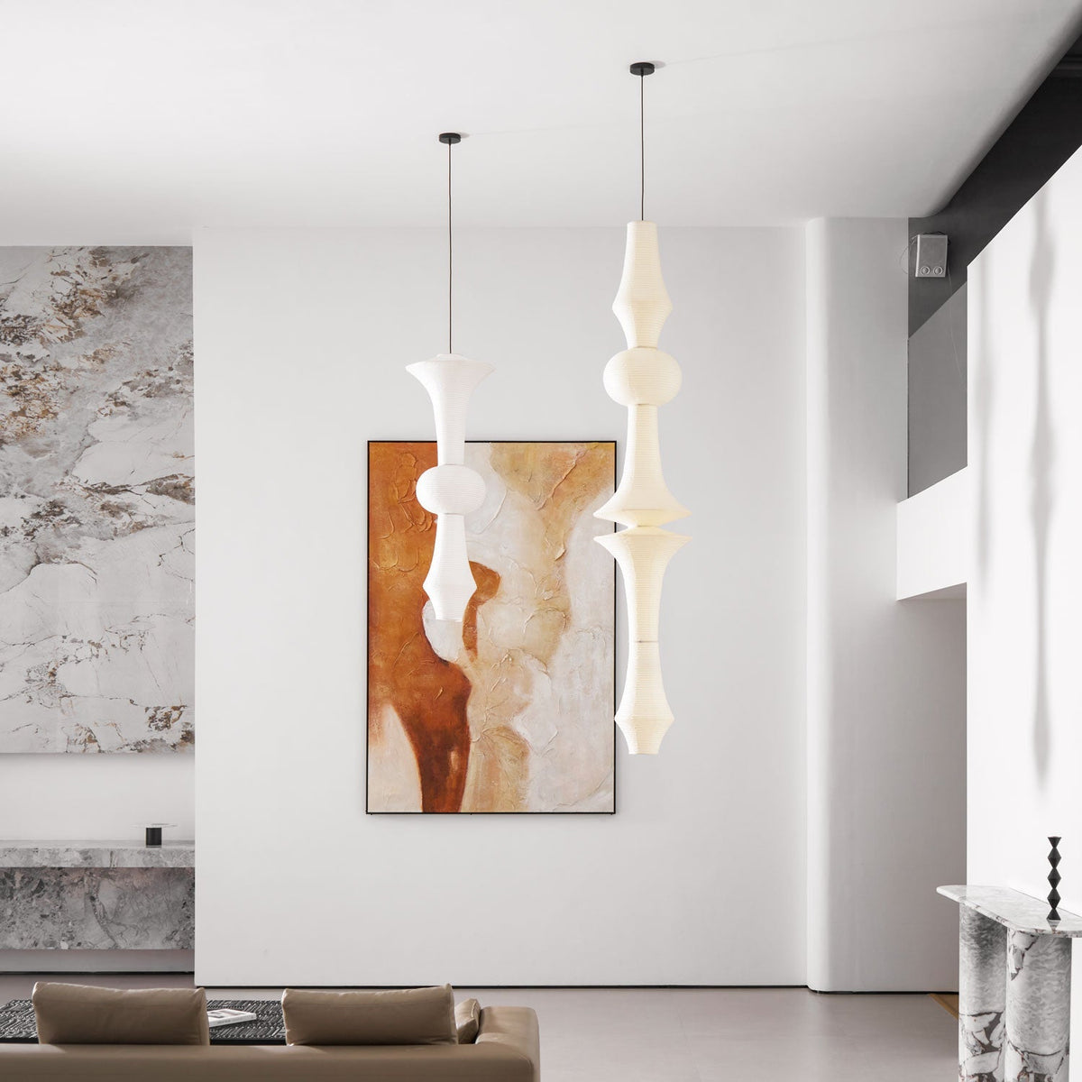 Isalo Washi Paper E Pendant Light