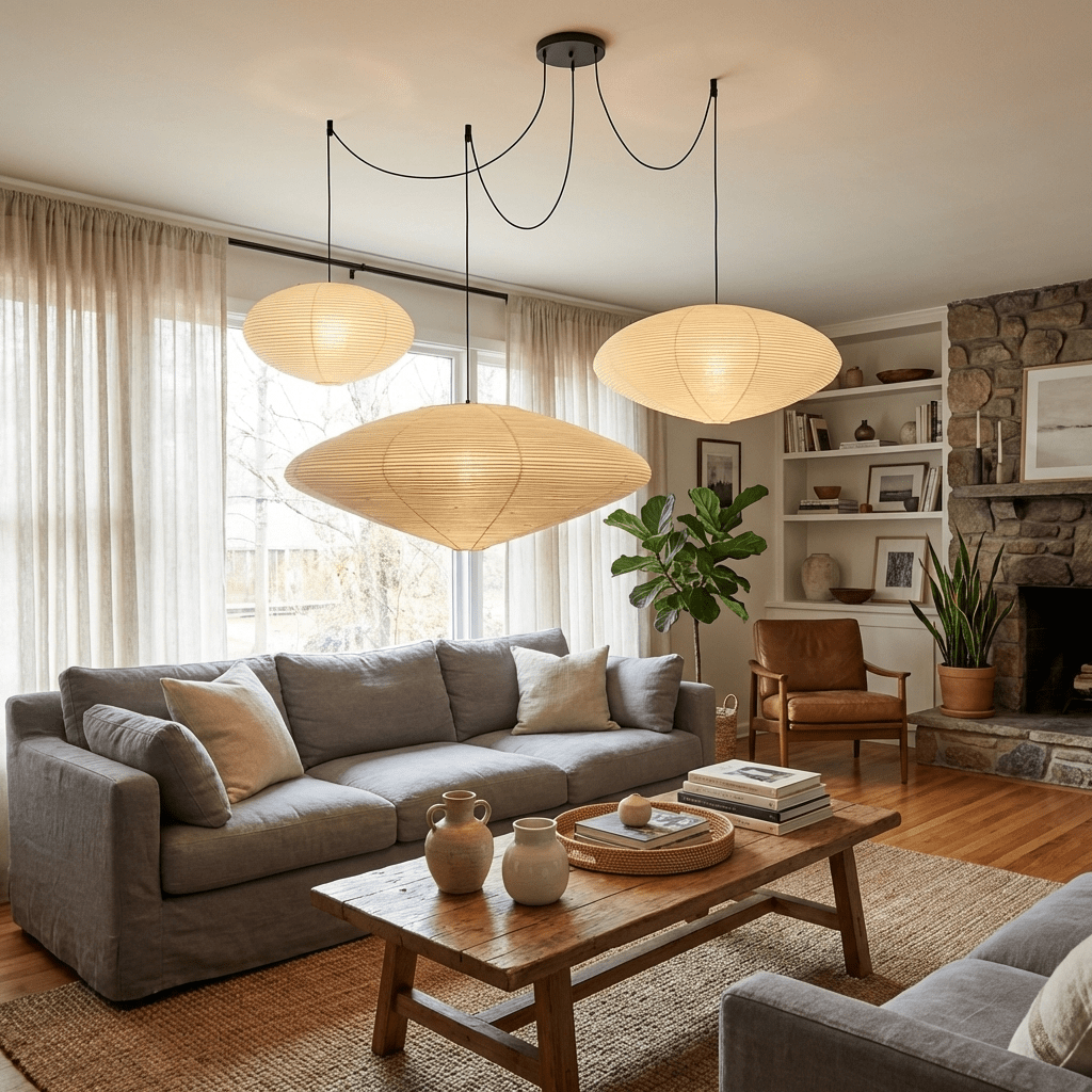 Yawen Washi Paper 15A 21A 26A Pendant Light
