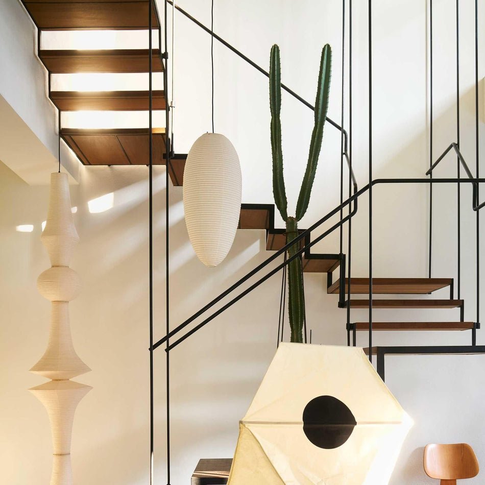 Myraean Modern Minimalist Wabi Chestnut Paper Bamboo Pendant Lamp