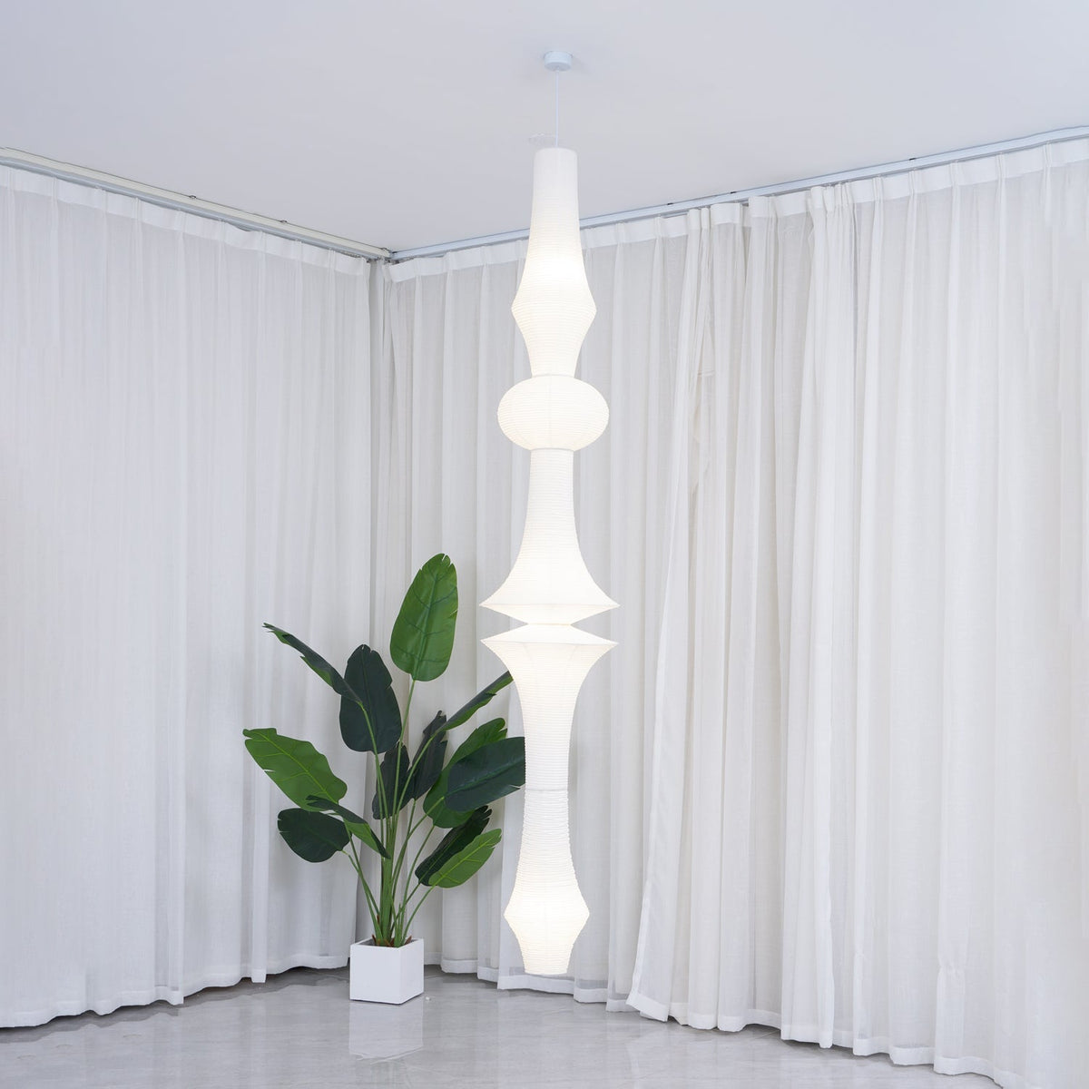Isalo Washi Paper E Pendant Light