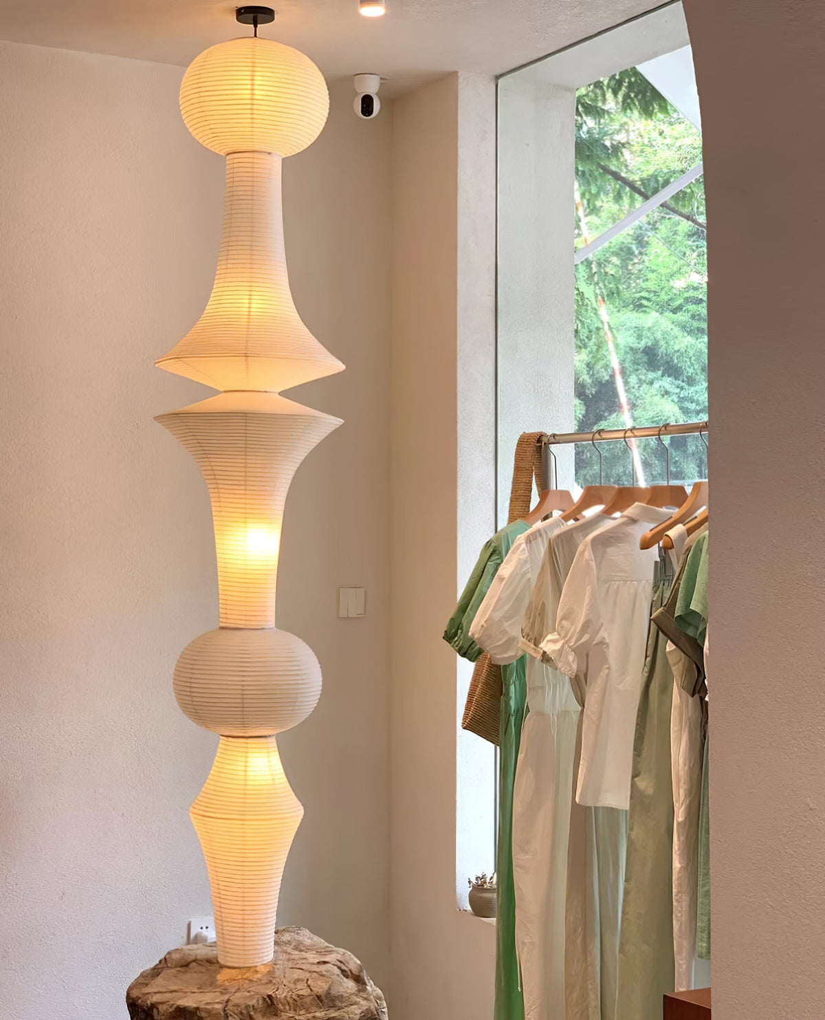 Isalo Washi Paper E Pendant Light