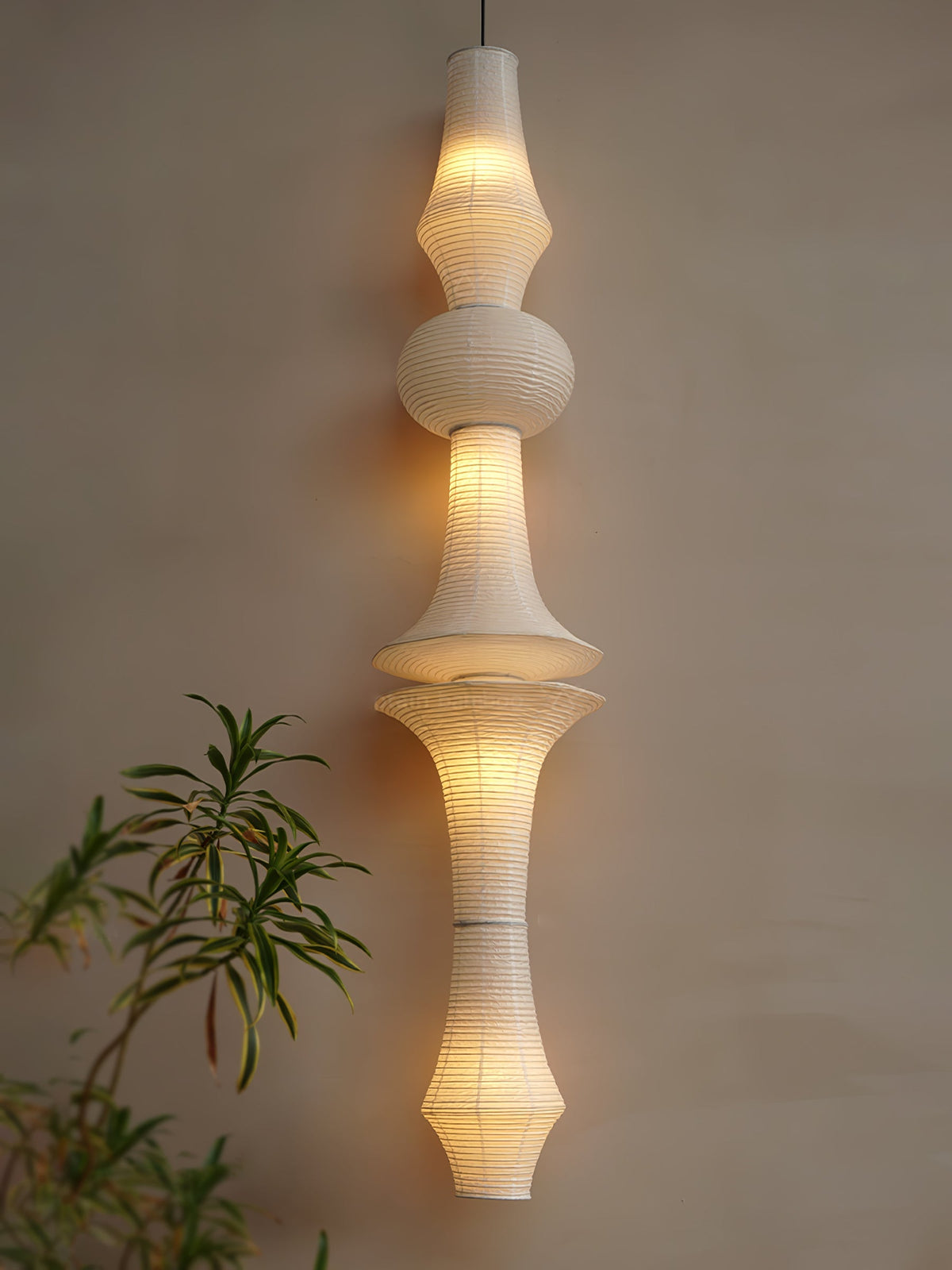 Isalo Washi Paper E Pendant Light