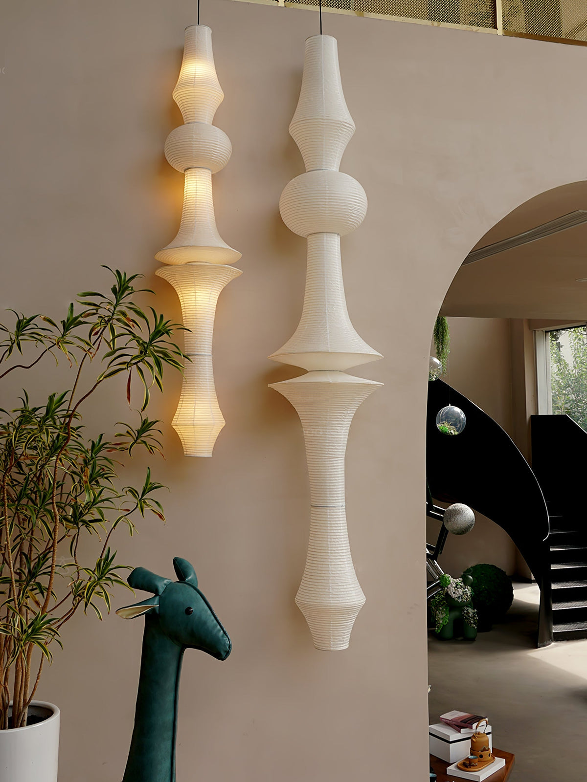 Isalo Washi Paper E Pendant Light