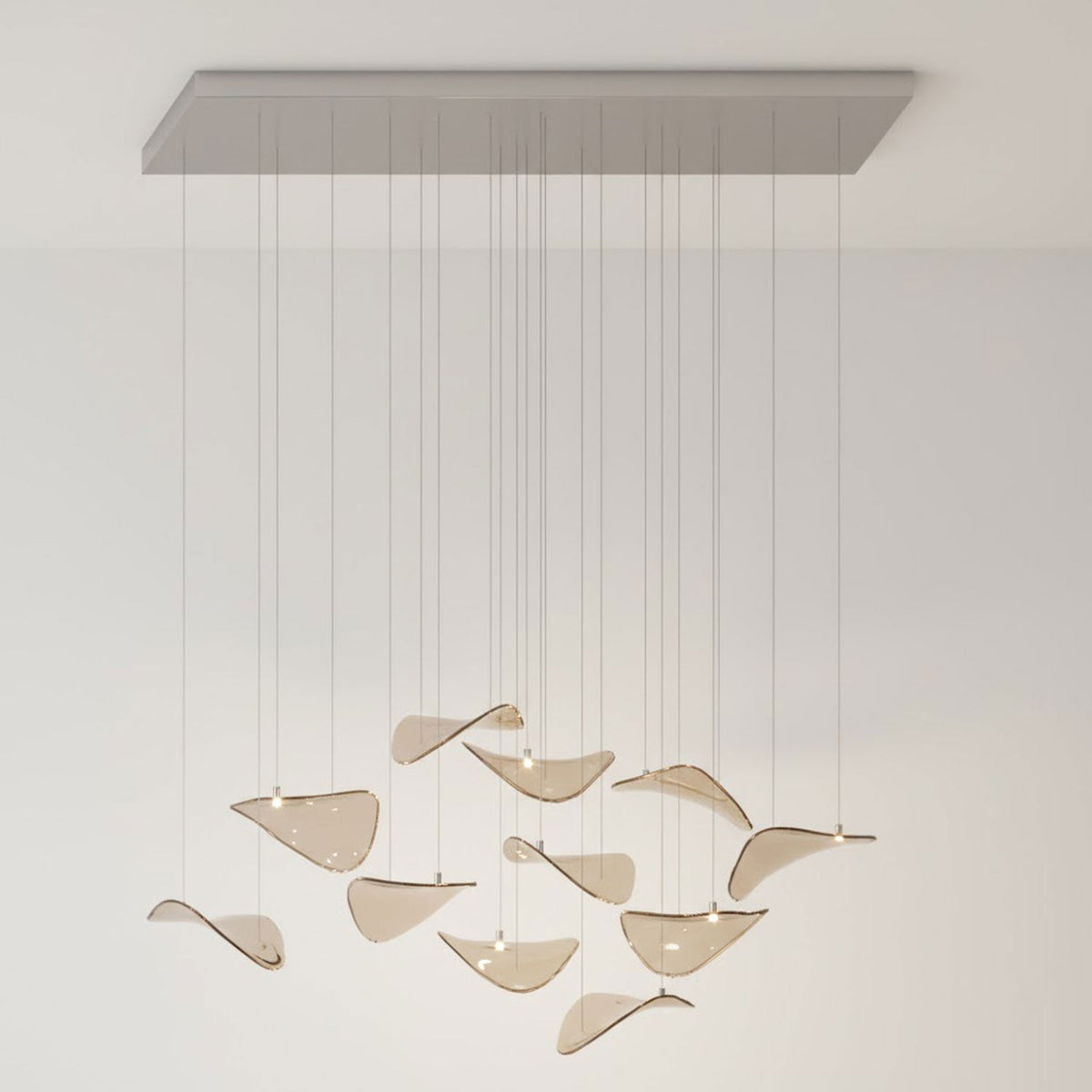 Venia Wave Floating Leaf Chandelier