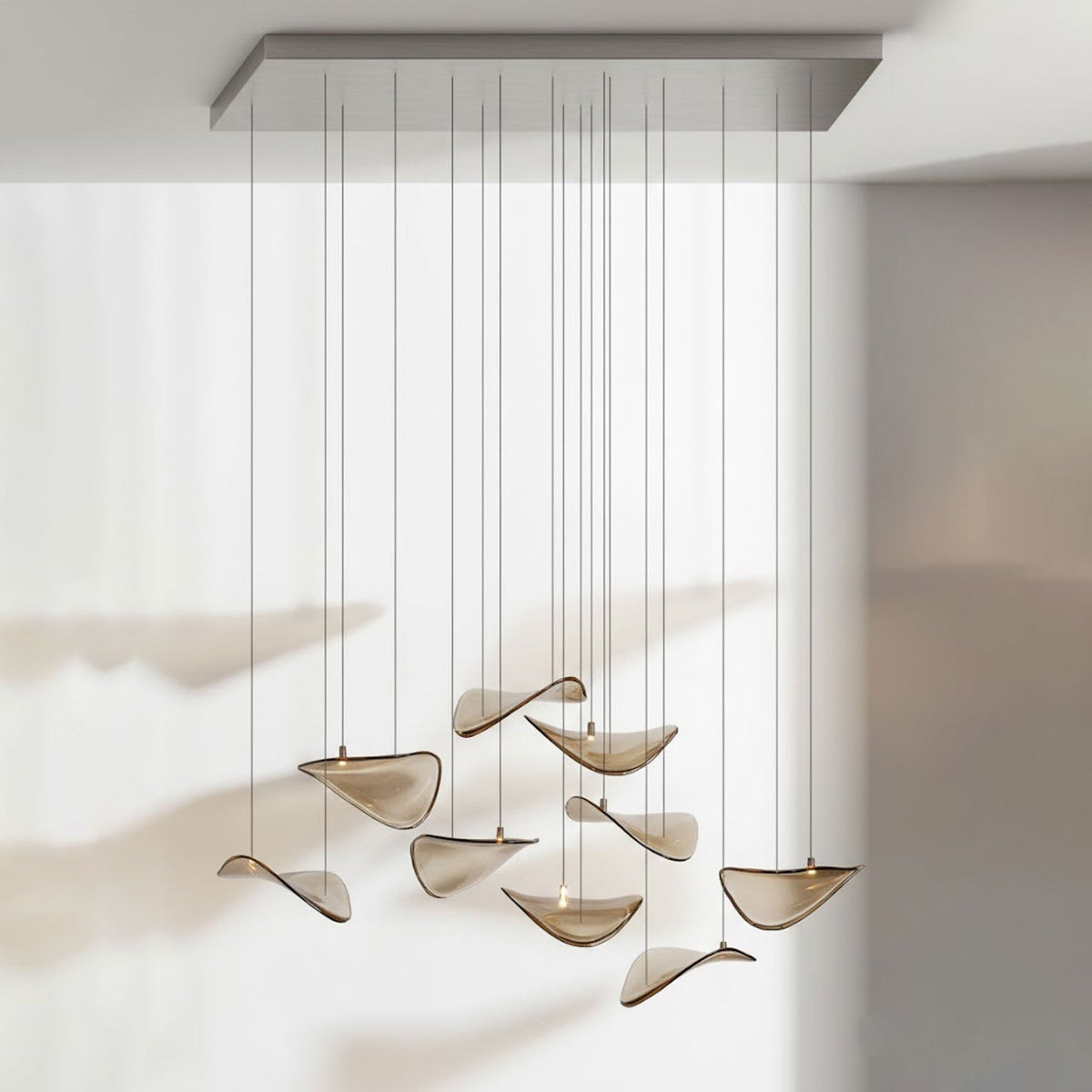 Venia Wave Floating Leaf Chandelier