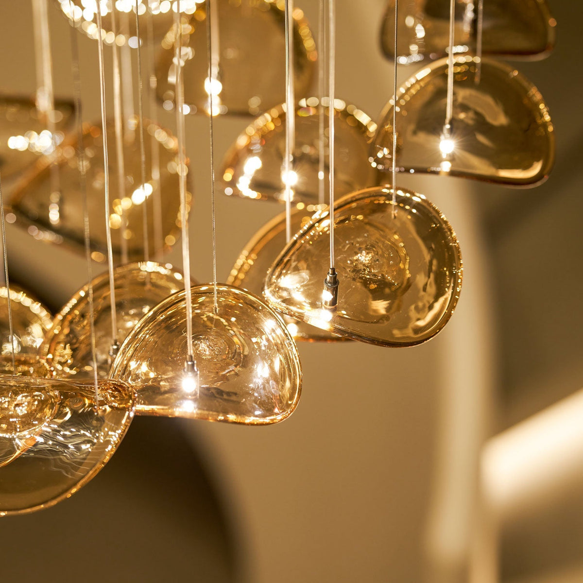 Venia Wave Floating Leaf Chandelier