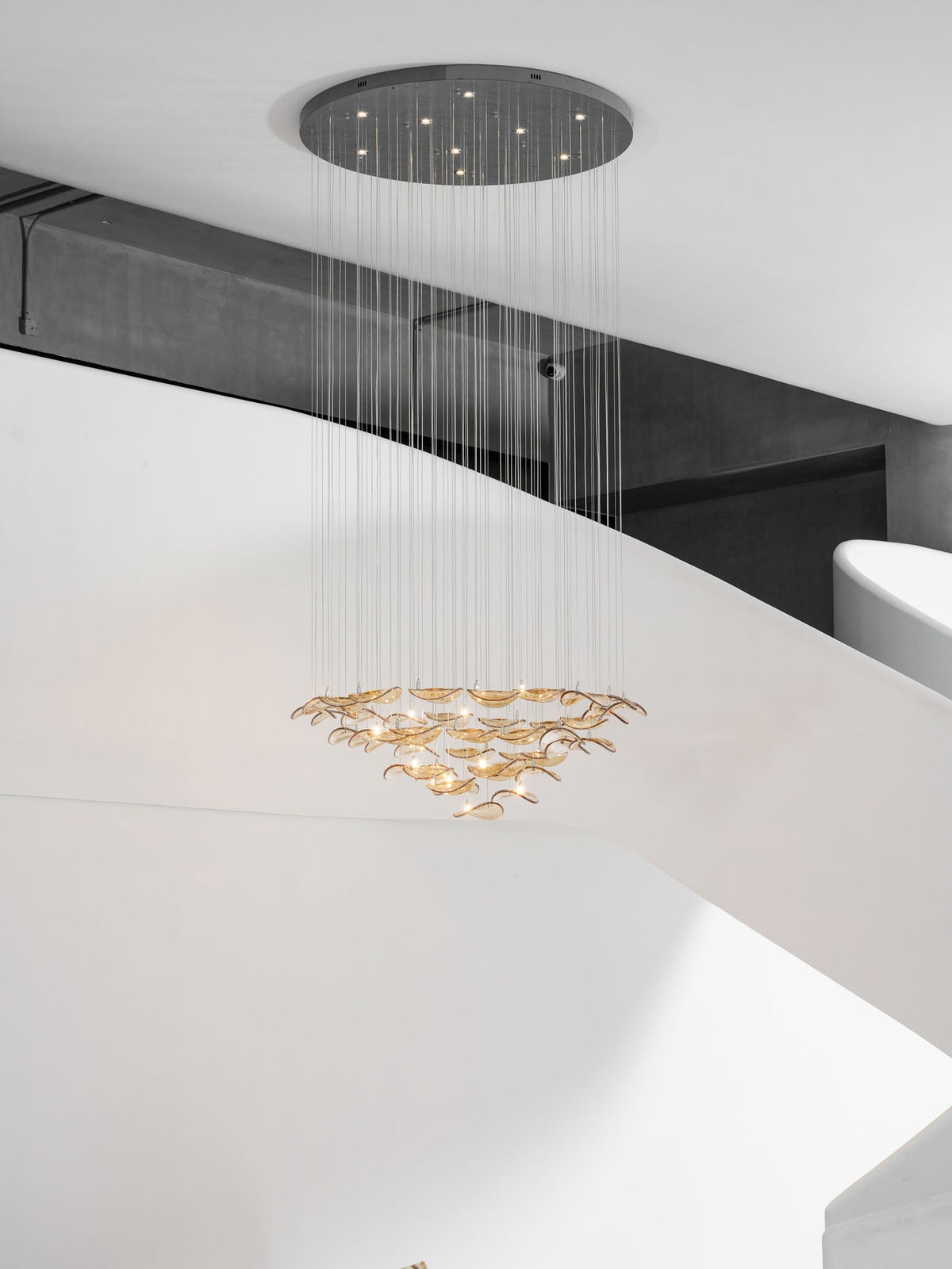 Venia Wave Floating Leaf Chandelier