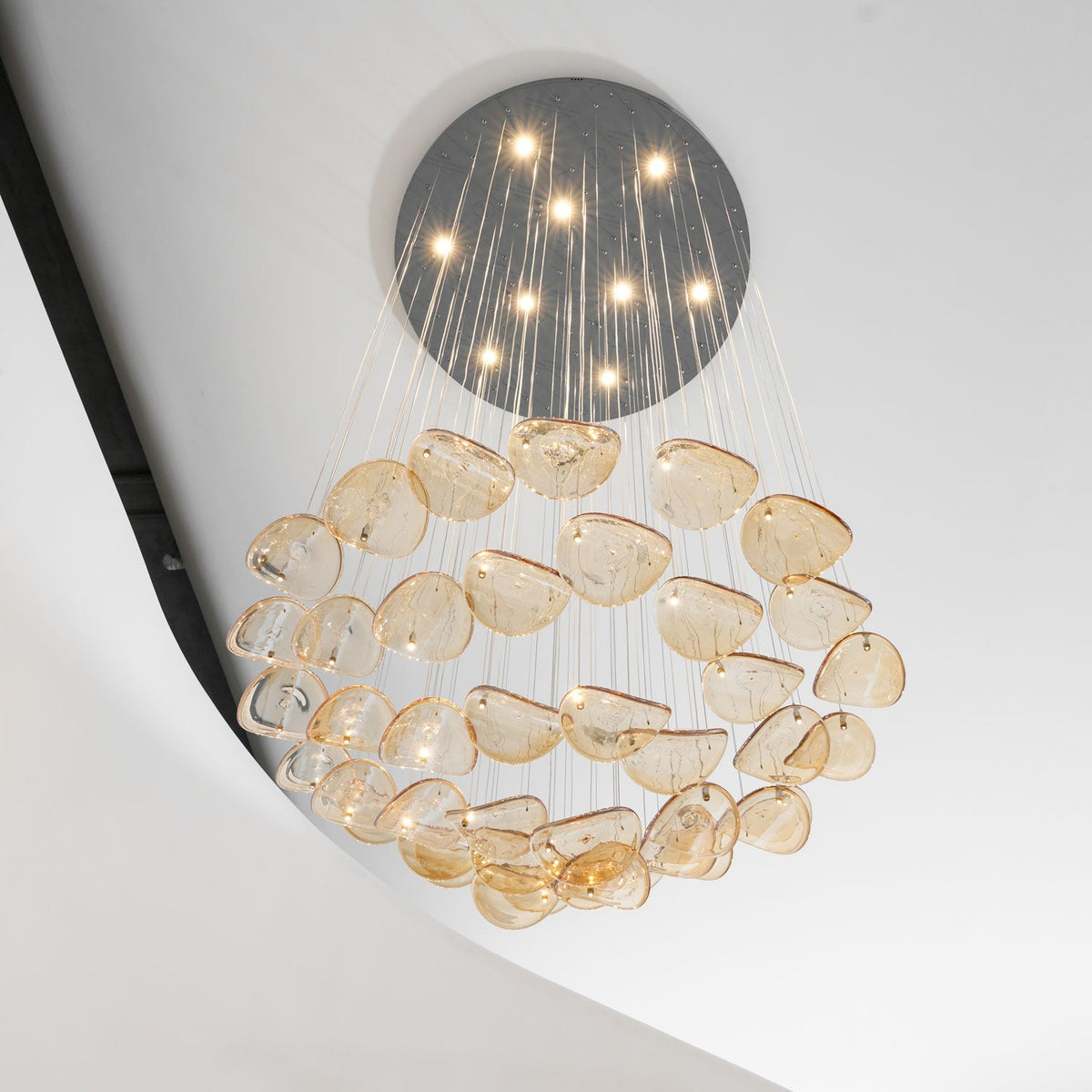 Venia Wave Floating Leaf Chandelier