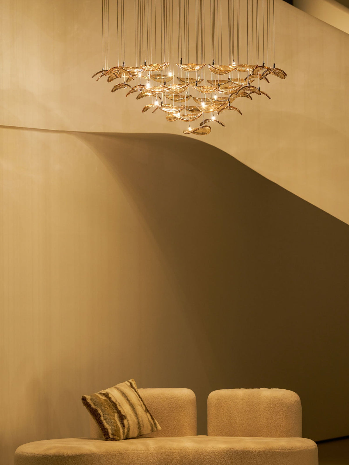 Venia Wave Floating Leaf Chandelier