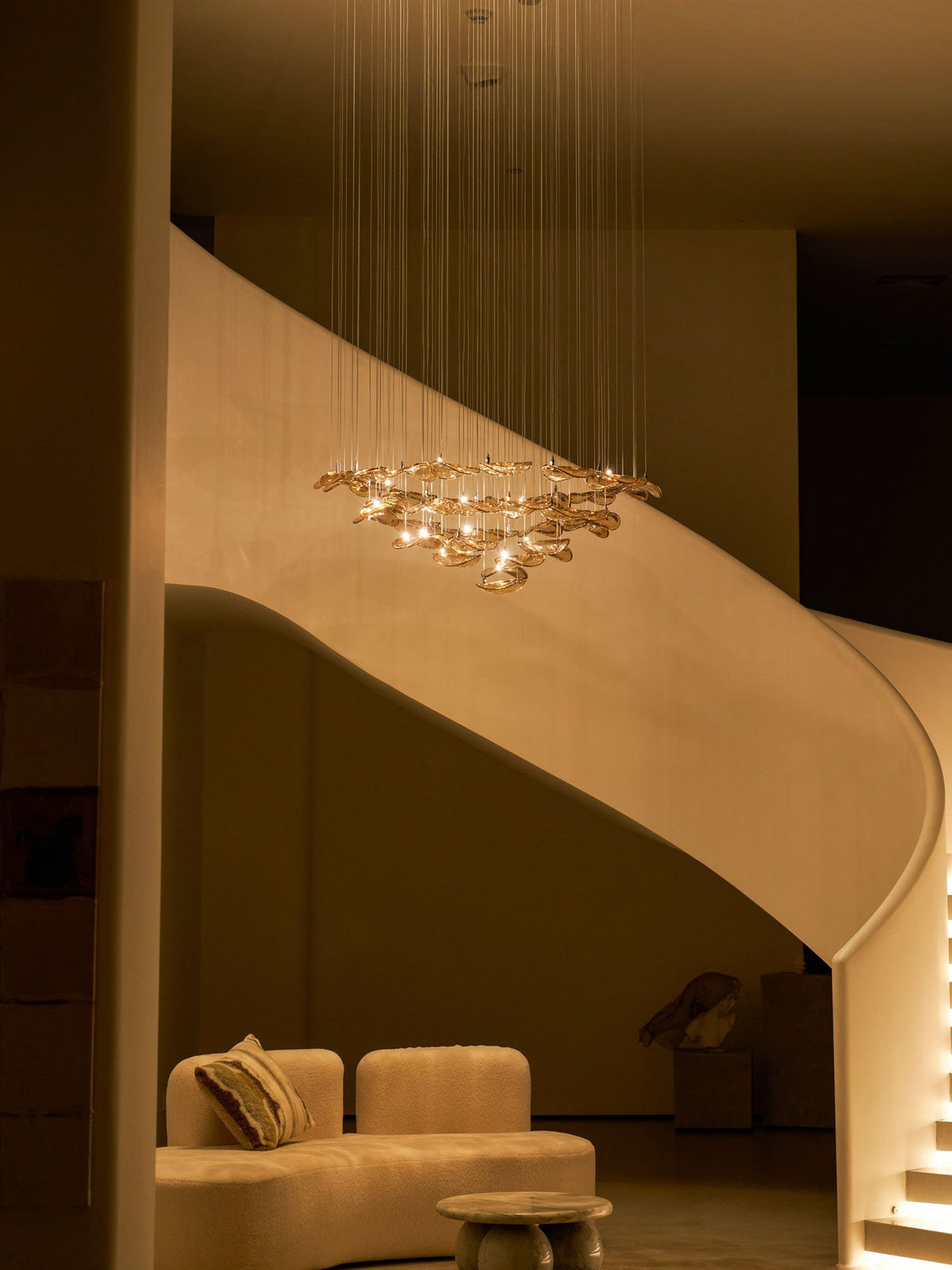 Venia Wave Floating Leaf Chandelier