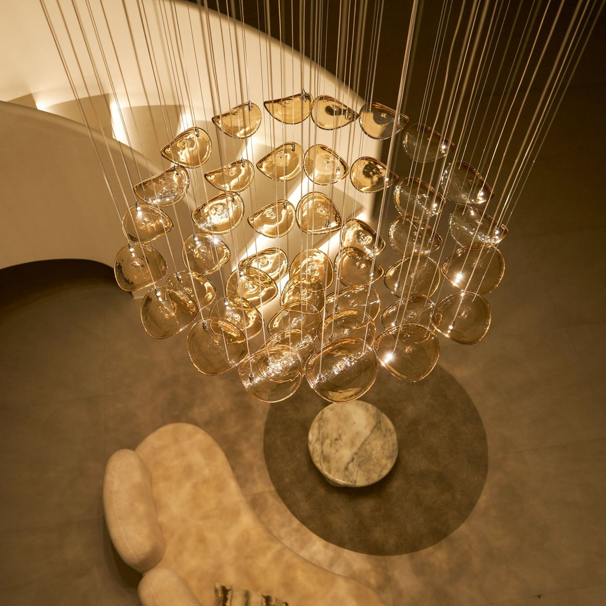 Venia Wave Floating Leaf Chandelier
