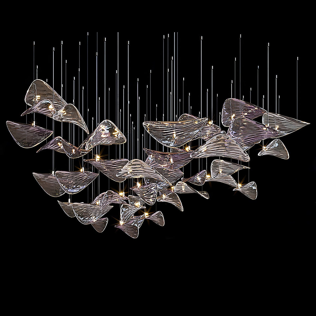 Venia Wave Floating Leaf Chandelier