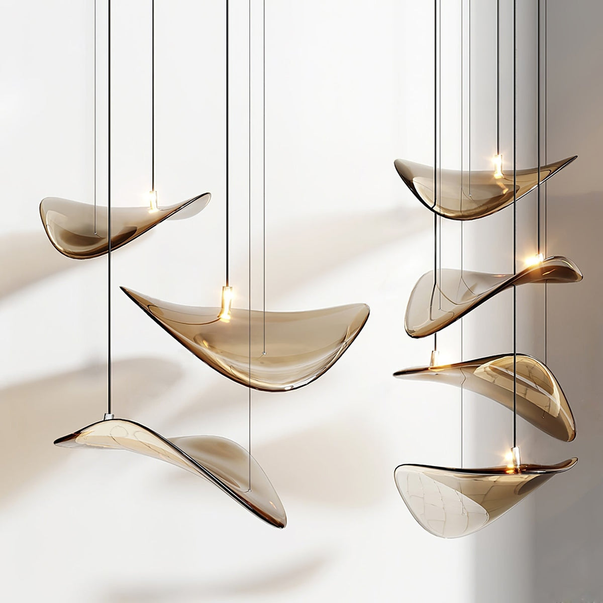 Venia Wave Floating Leaf Chandelier