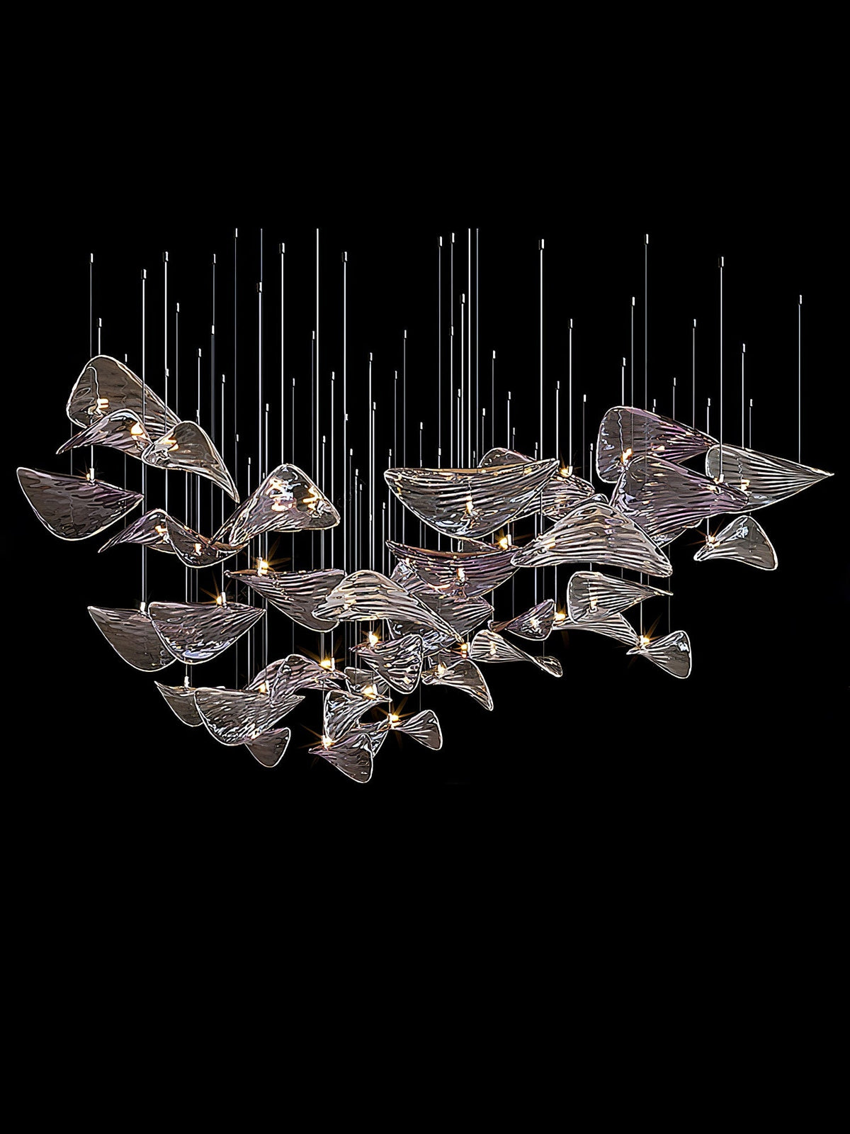 Venia Wave Floating Leaf Chandelier