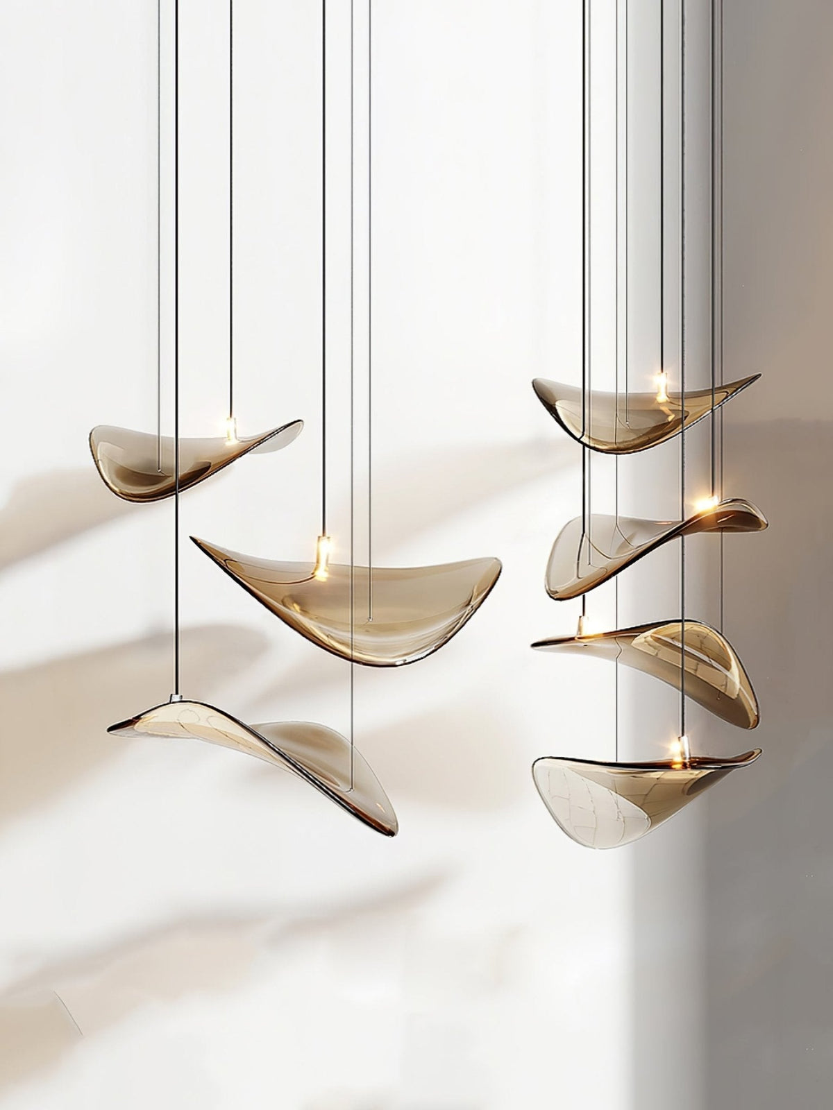 Venia Wave Floating Leaf Chandelier