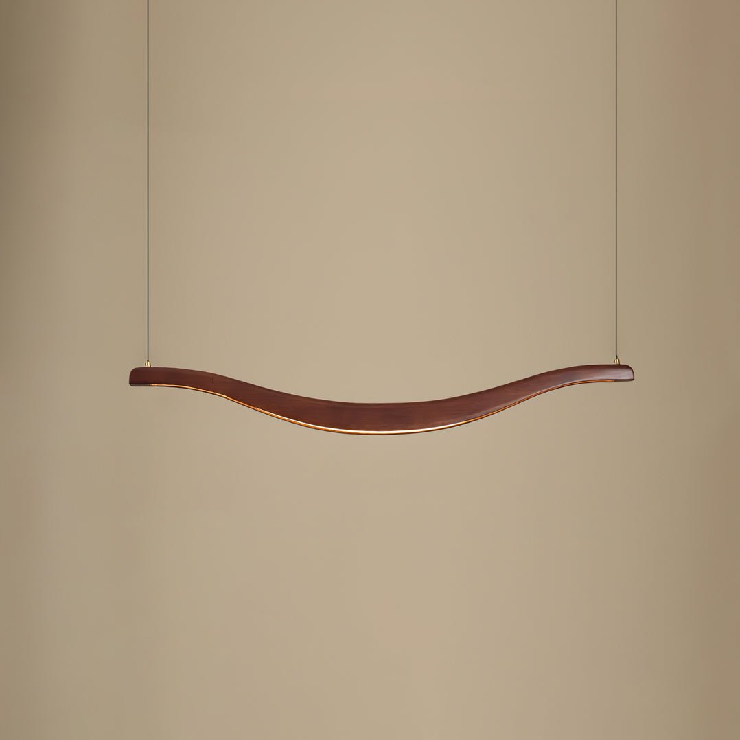 Elvuaria Chandelier Wood Waveform Elegant