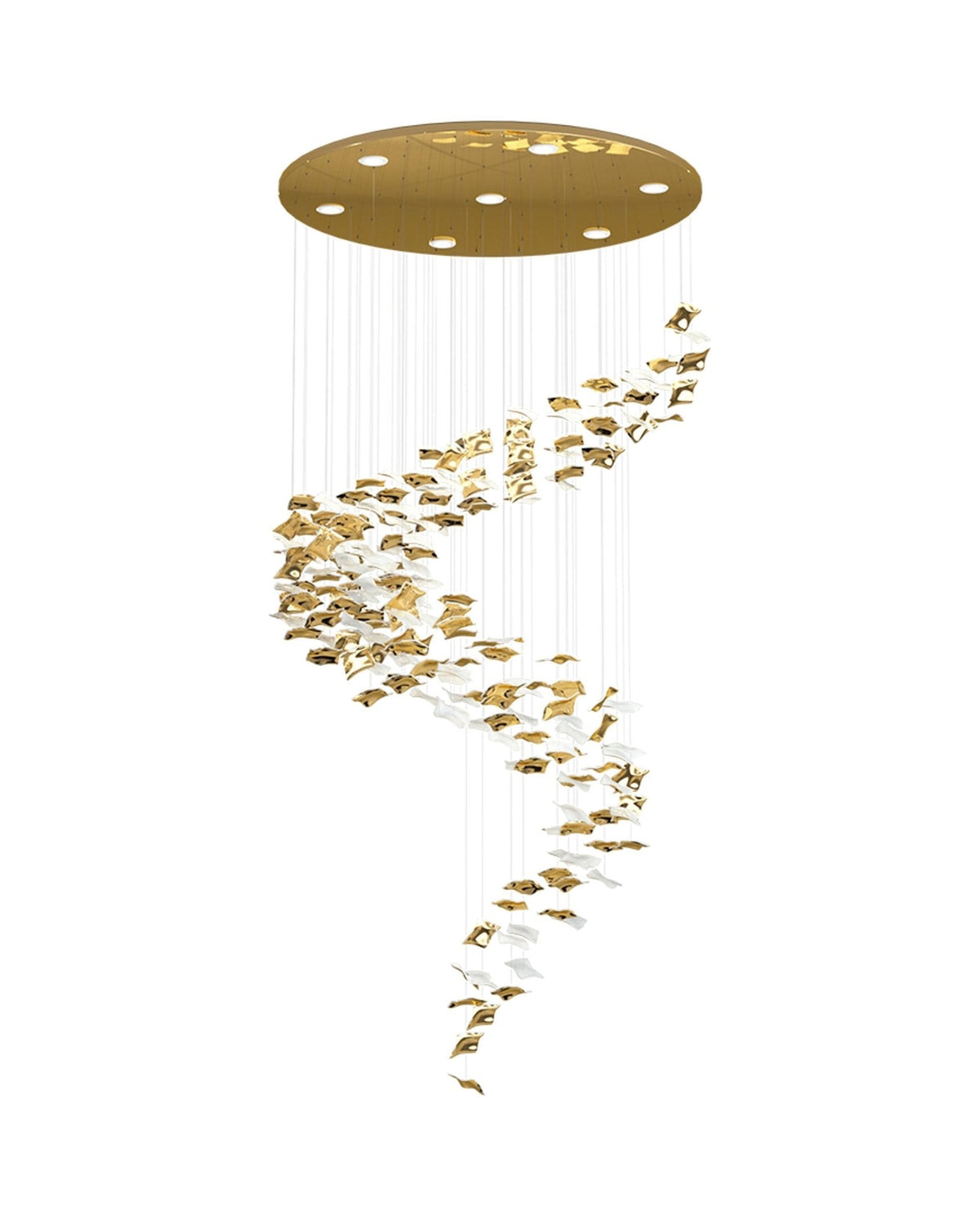 Viliros Glass Spiral Pendant Light