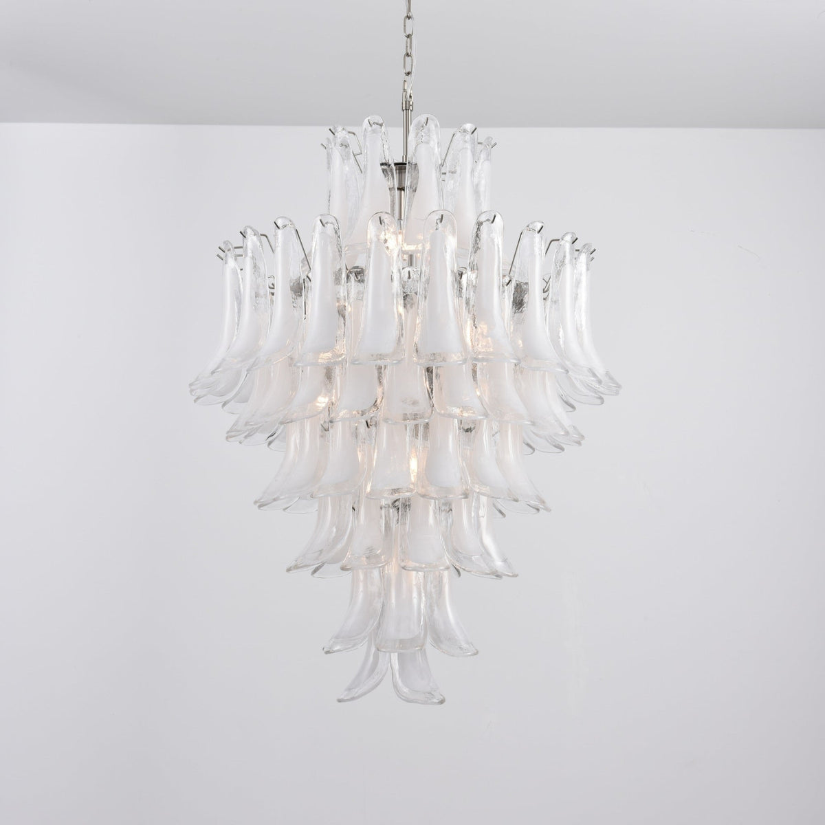 Eirivine Chandelier White Cloud Glass Petals