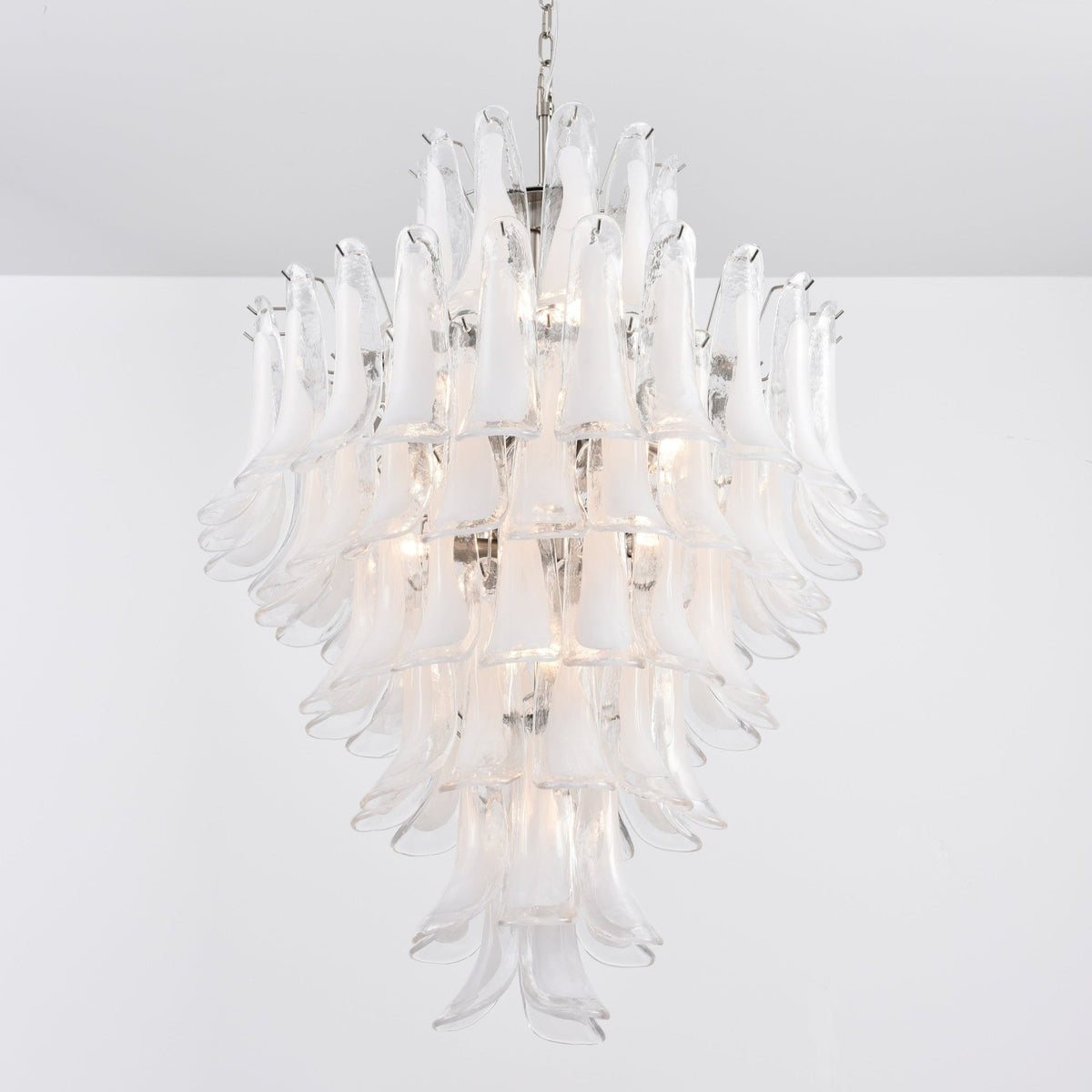 Eirivine Chandelier White Cloud Glass Petals
