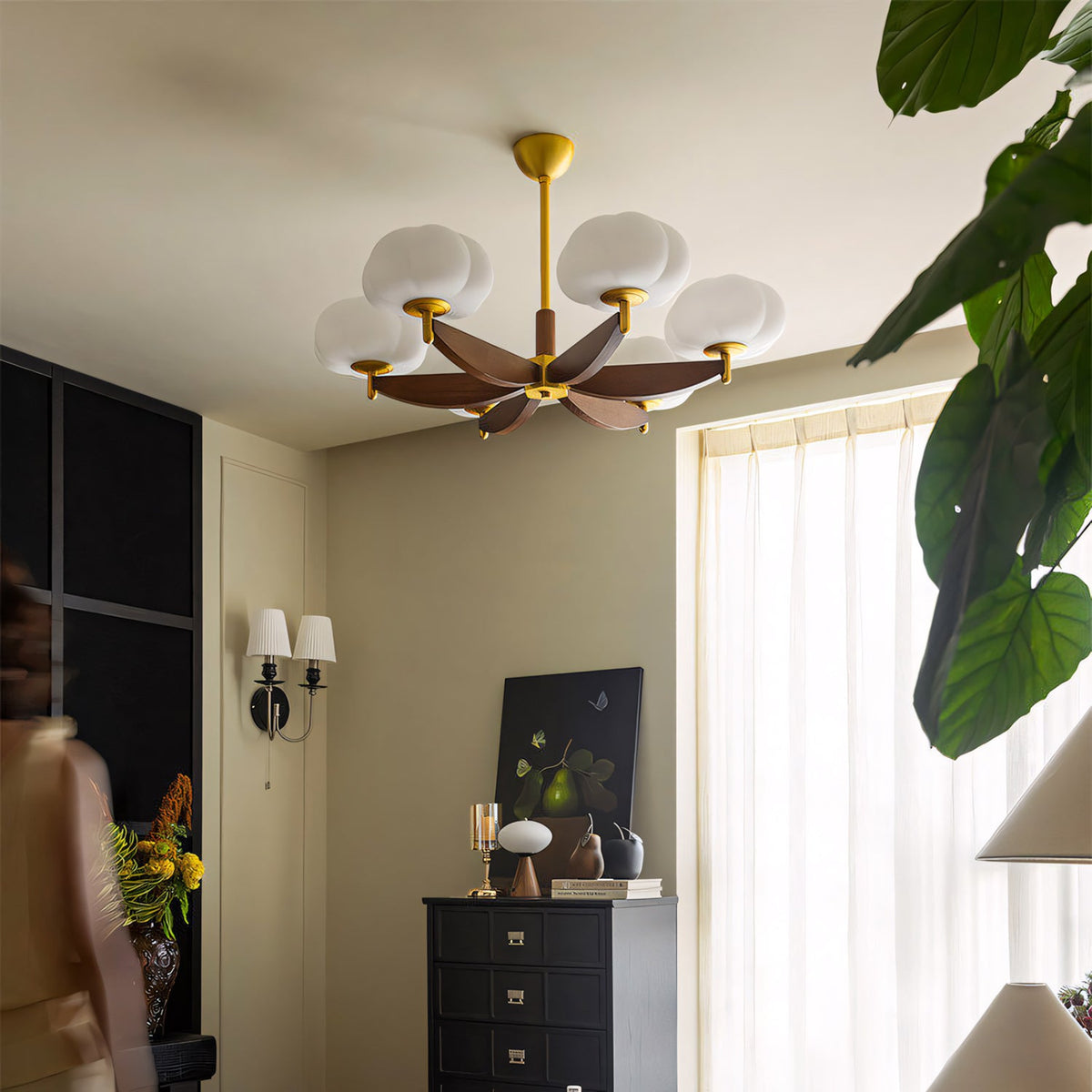 Merewood Ash Wood Chandelier