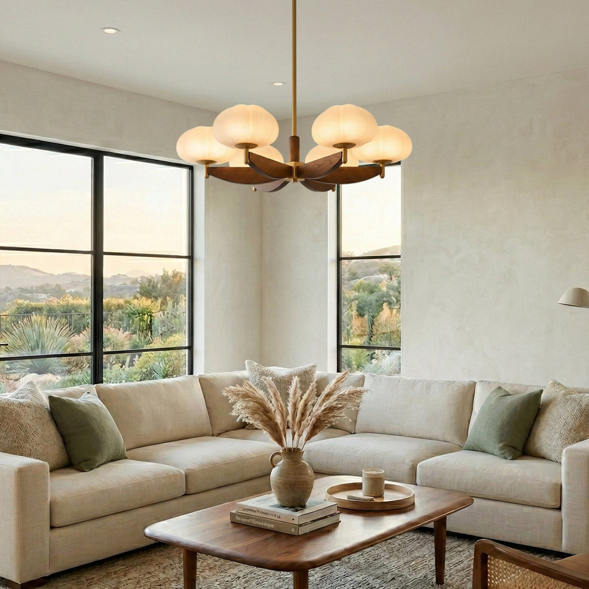 Merewood Ash Wood Chandelier