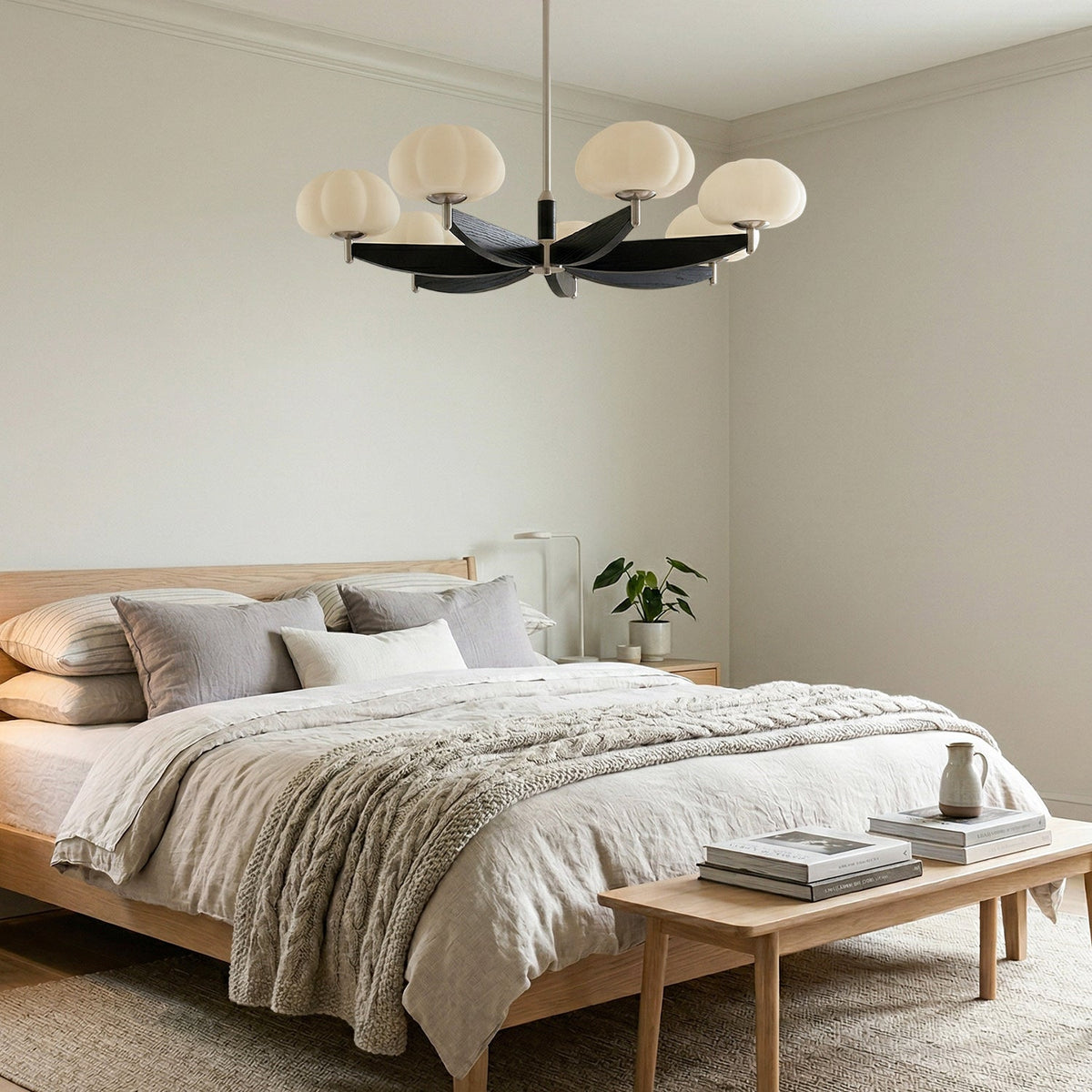 Merewood Ash Wood Chandelier
