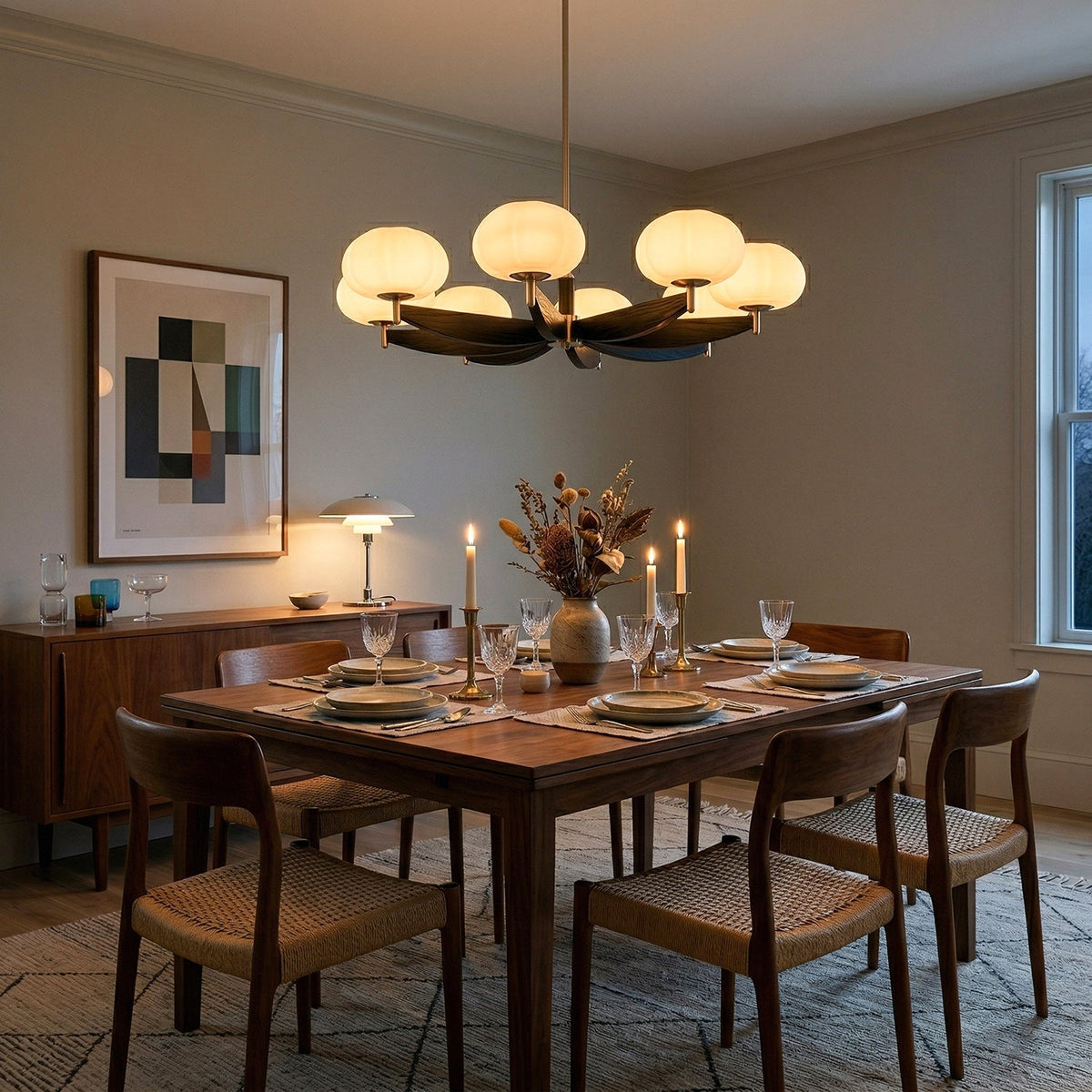 Merewood Ash Wood Chandelier
