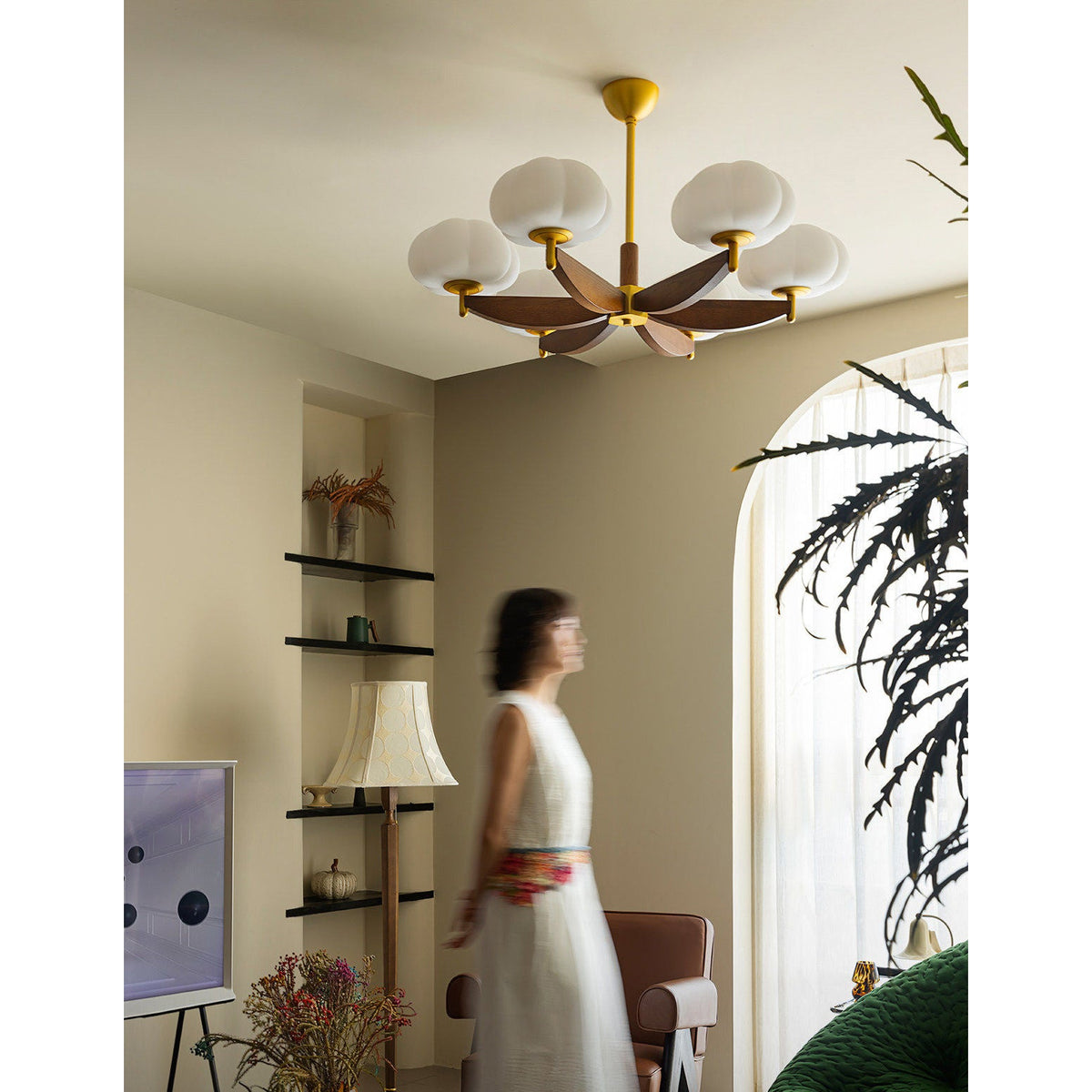 Merewood Ash Wood Chandelier