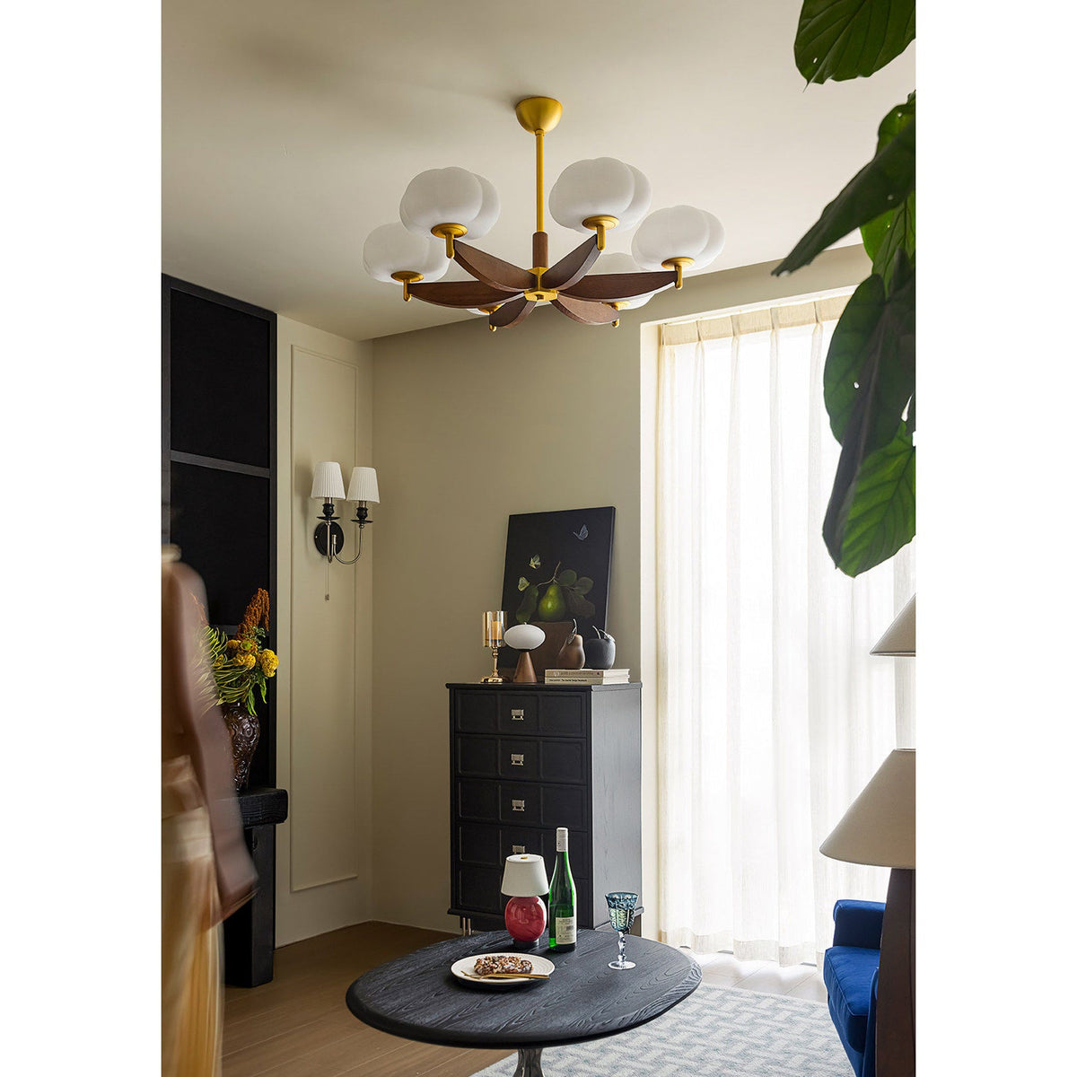 Merewood Ash Wood Chandelier