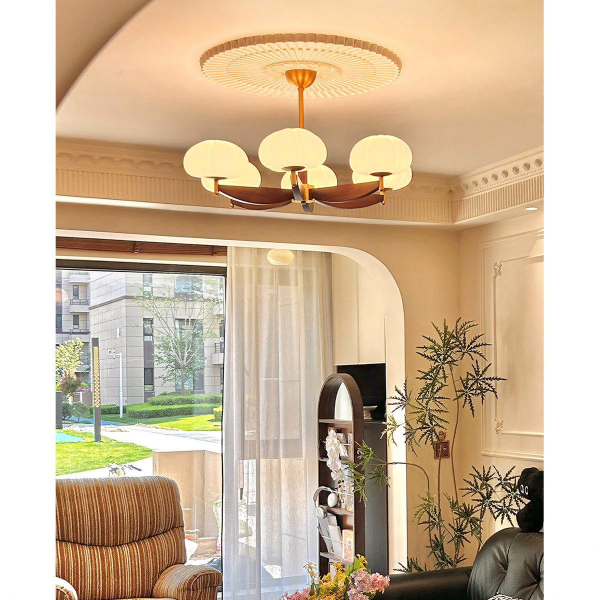 Merewood Ash Wood Chandelier