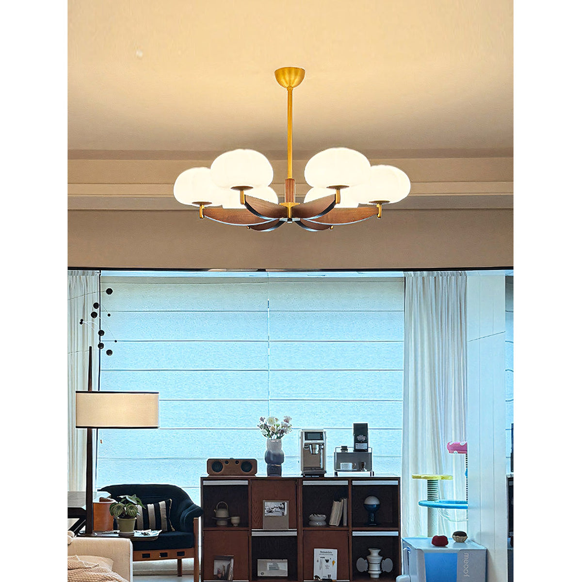 Merewood Ash Wood Chandelier
