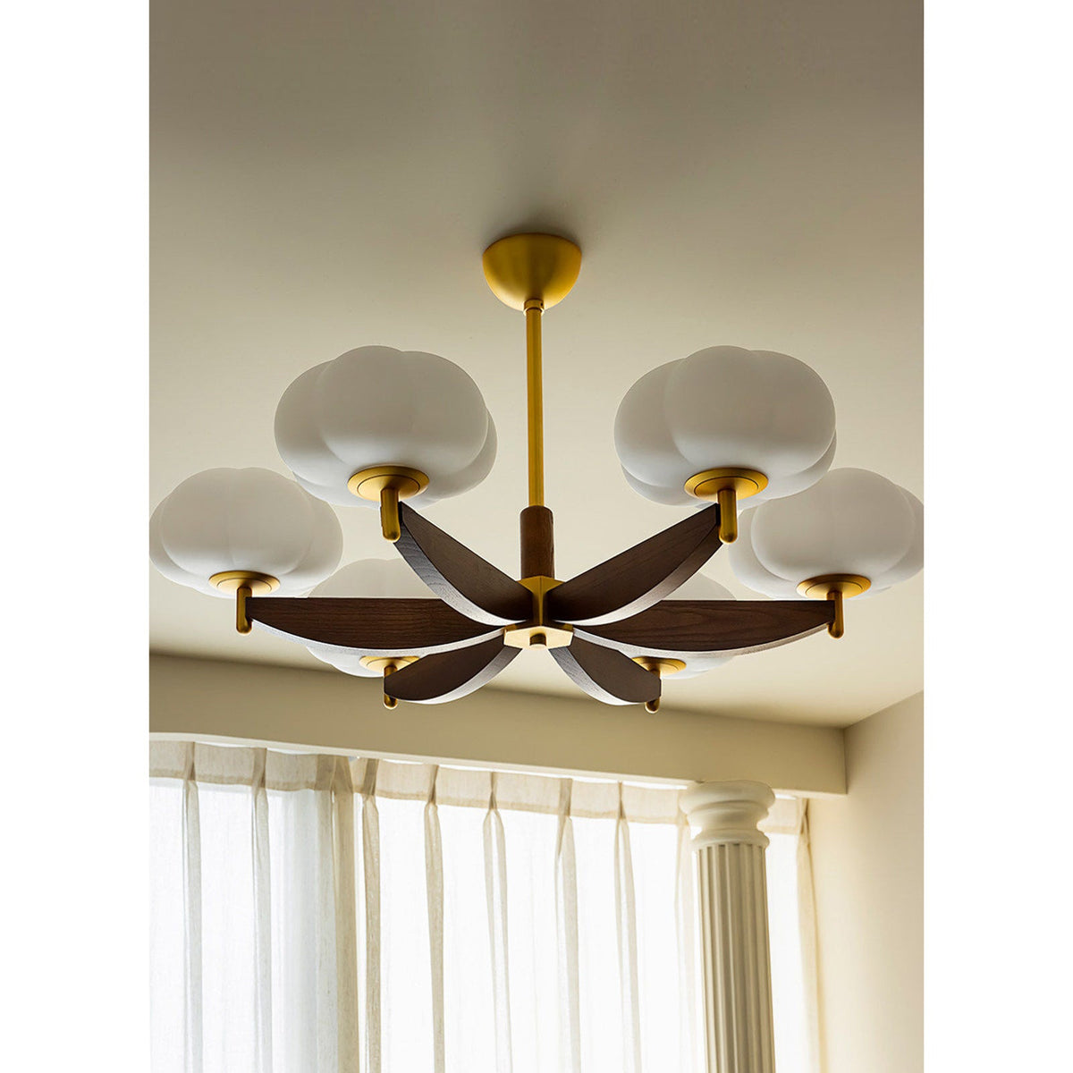 Merewood Ash Wood Chandelier