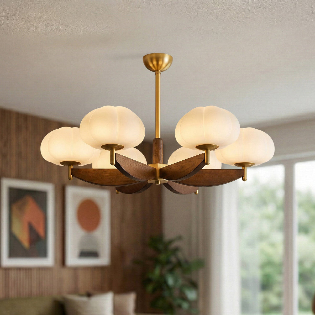 Merewood Ash Wood Chandelier