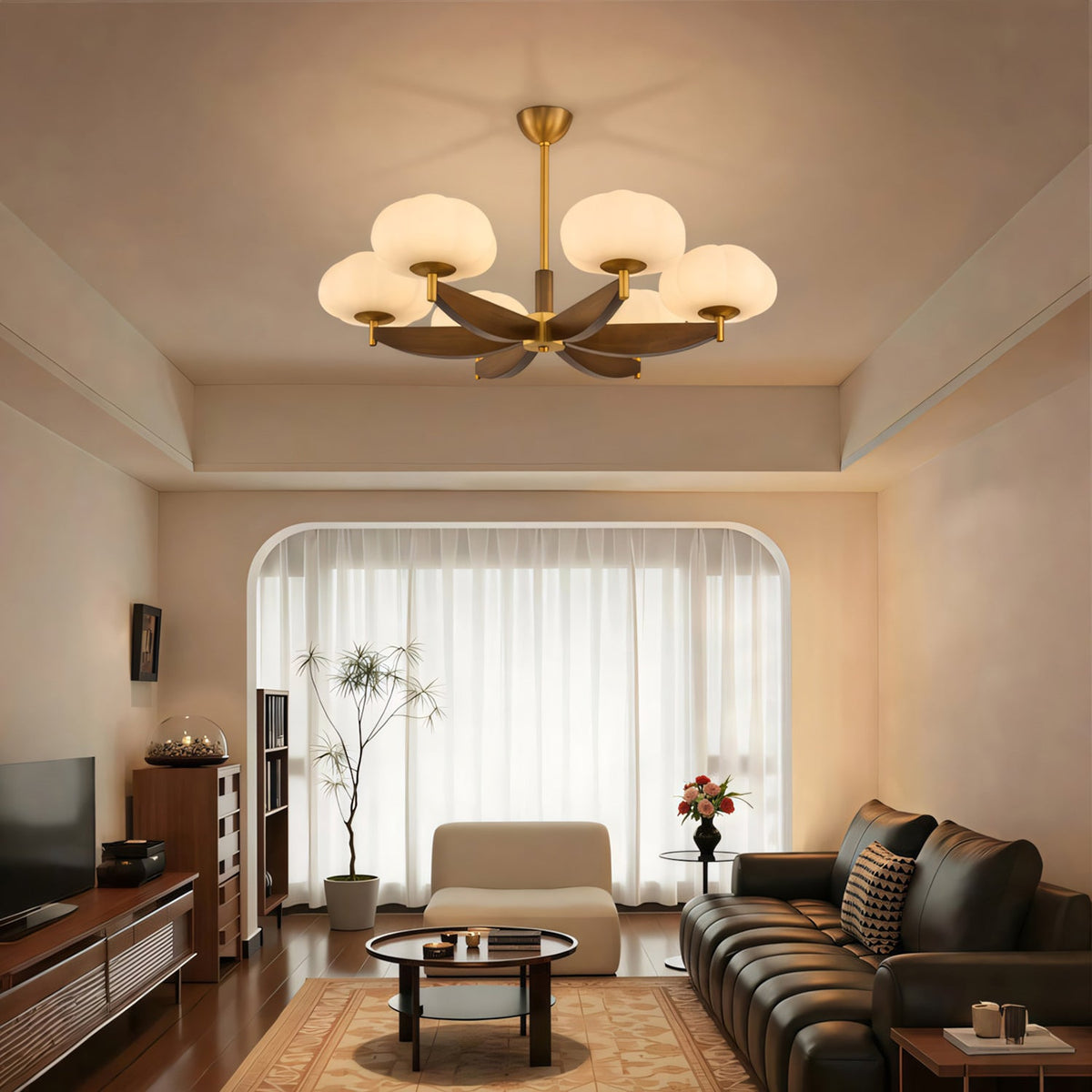 Merewood Ash Wood Chandelier